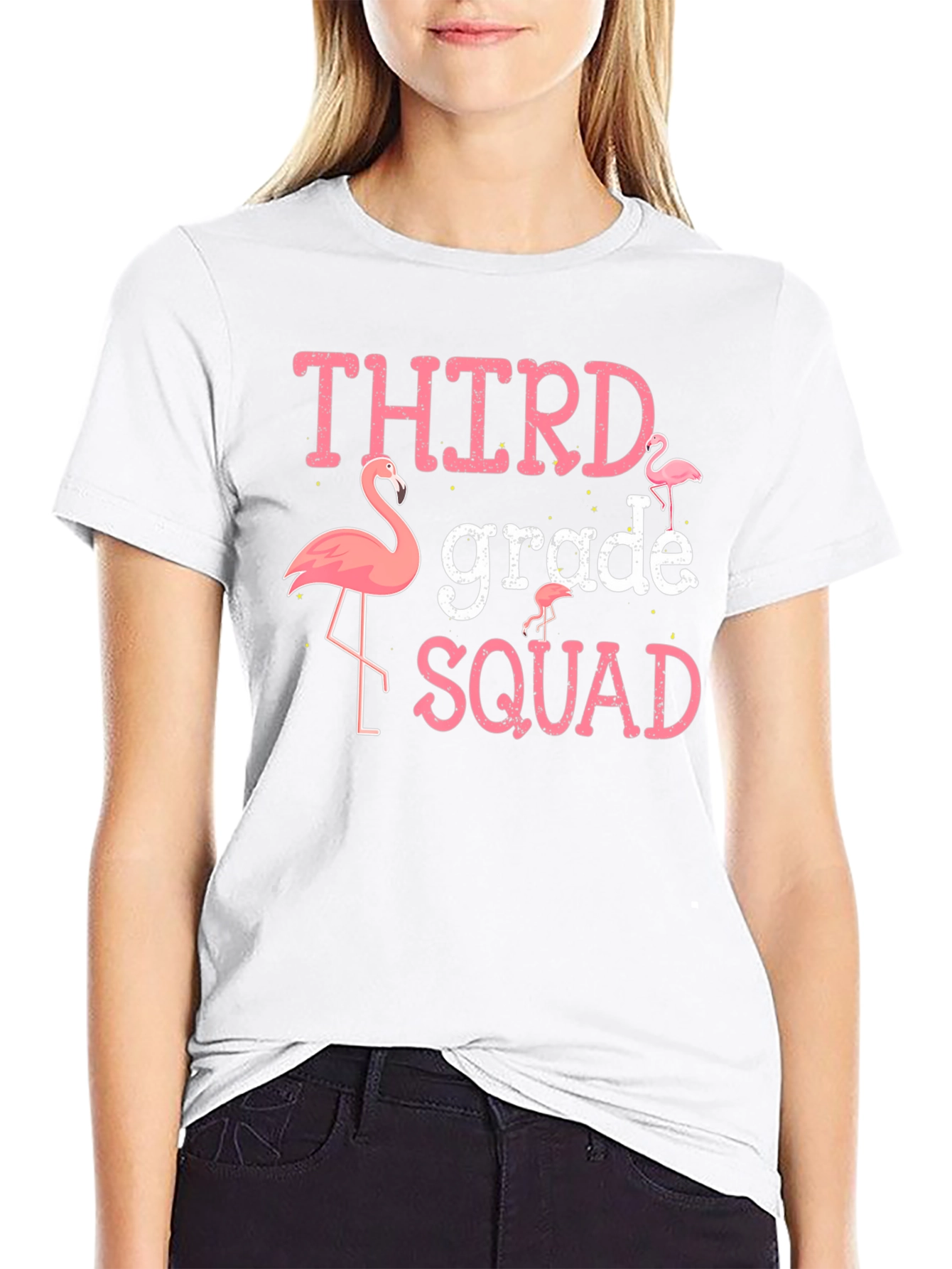 Third Grade Squad Flamingo T-Shirt