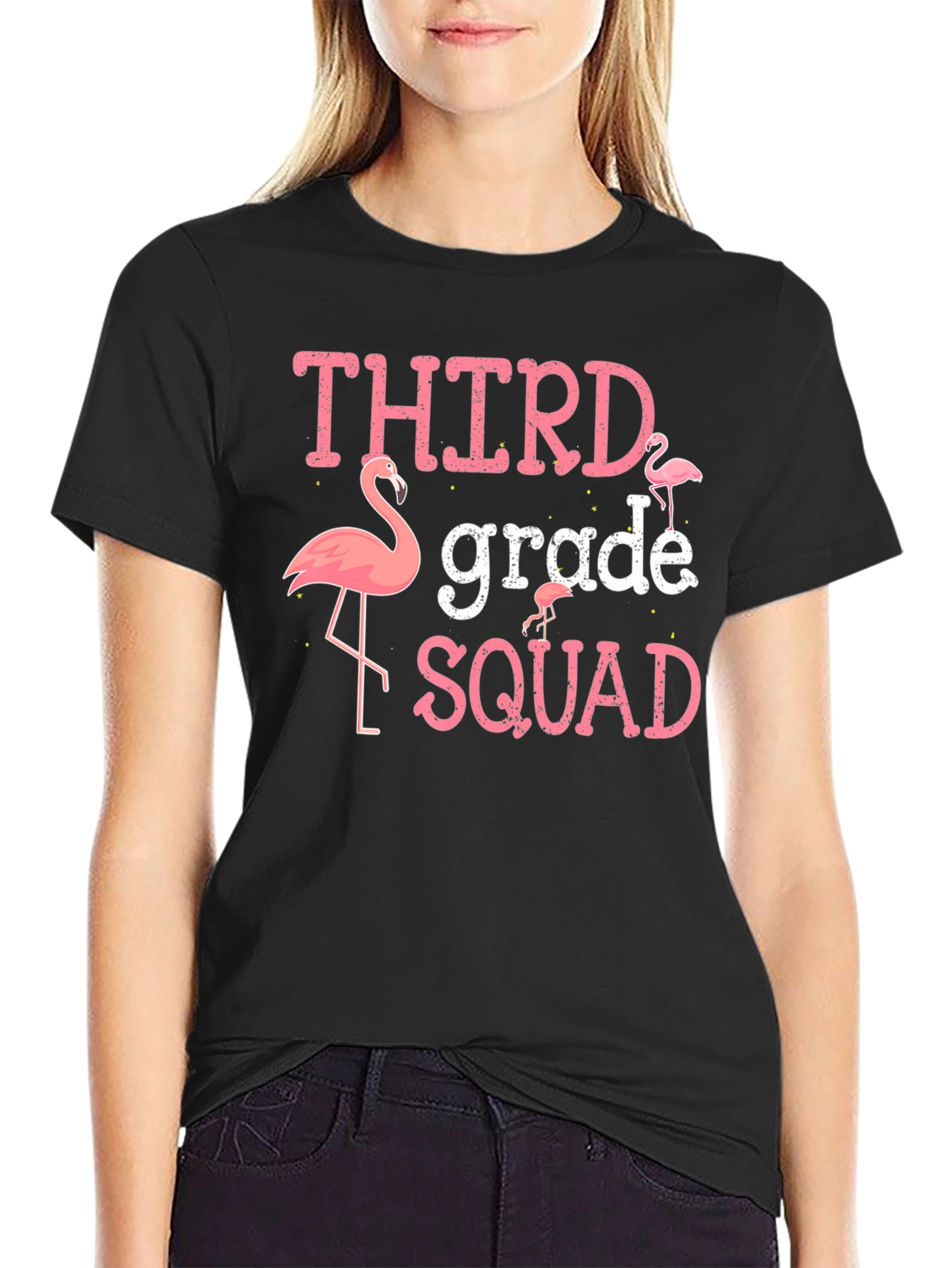 Third Grade Squad Flamingo T-Shirt