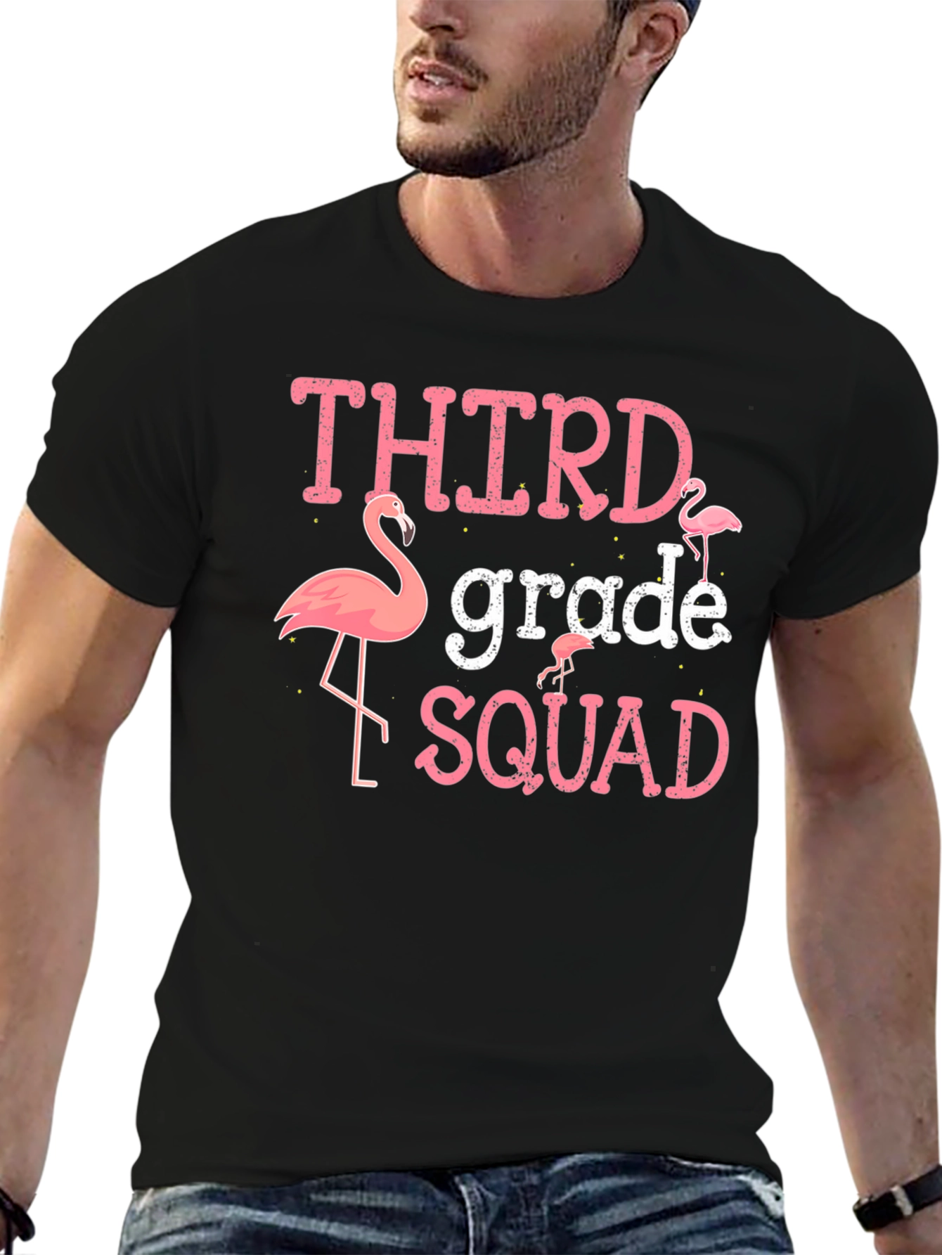 Third Grade Squad Flamingo T-Shirt