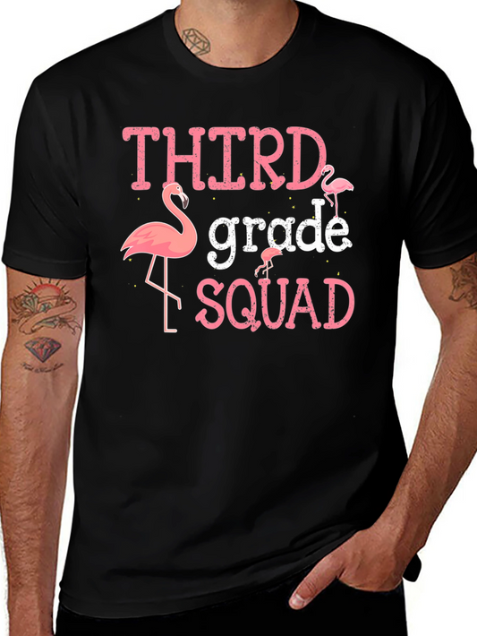 Third Grade Squad Flamingo T-Shirt