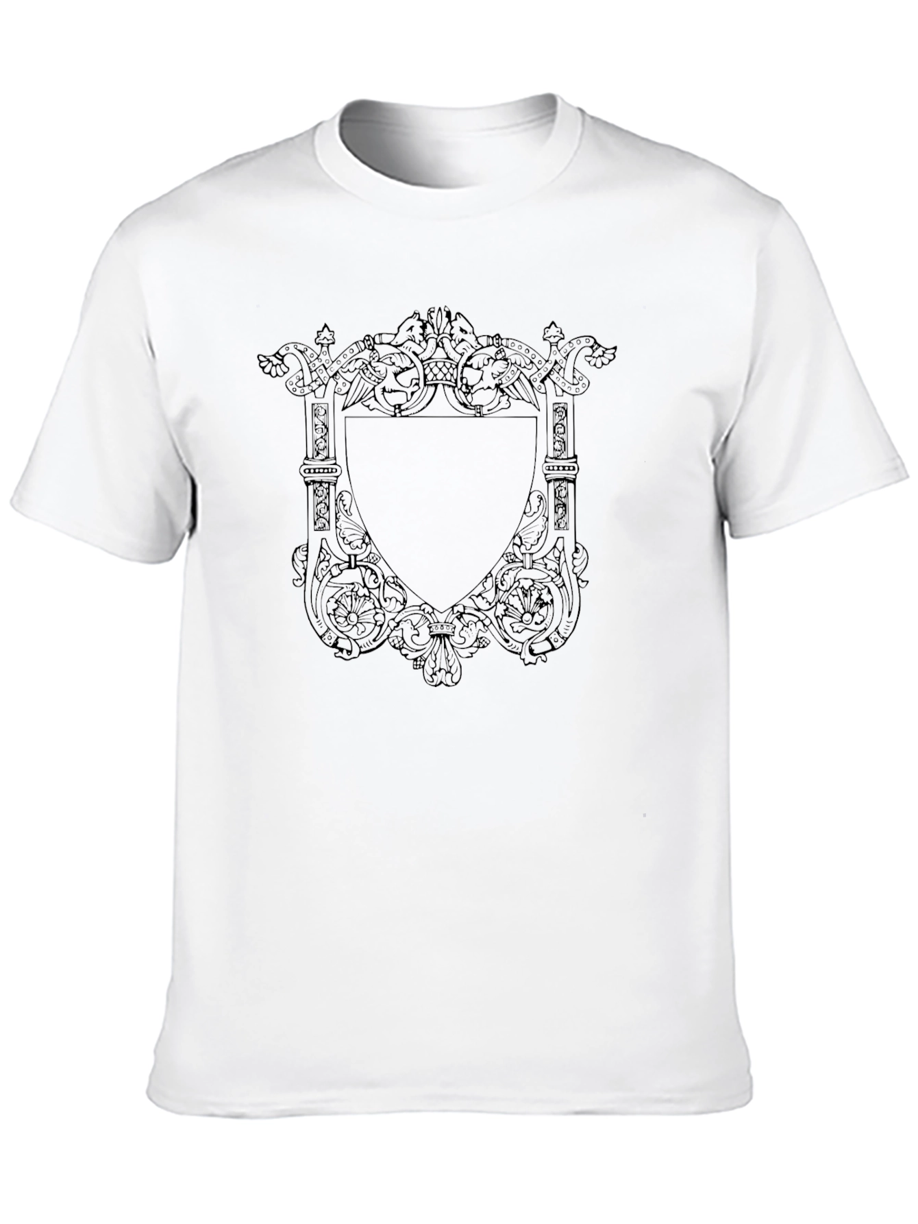 Ornate Shield Graphic Tee - Classic Black T-Shirt