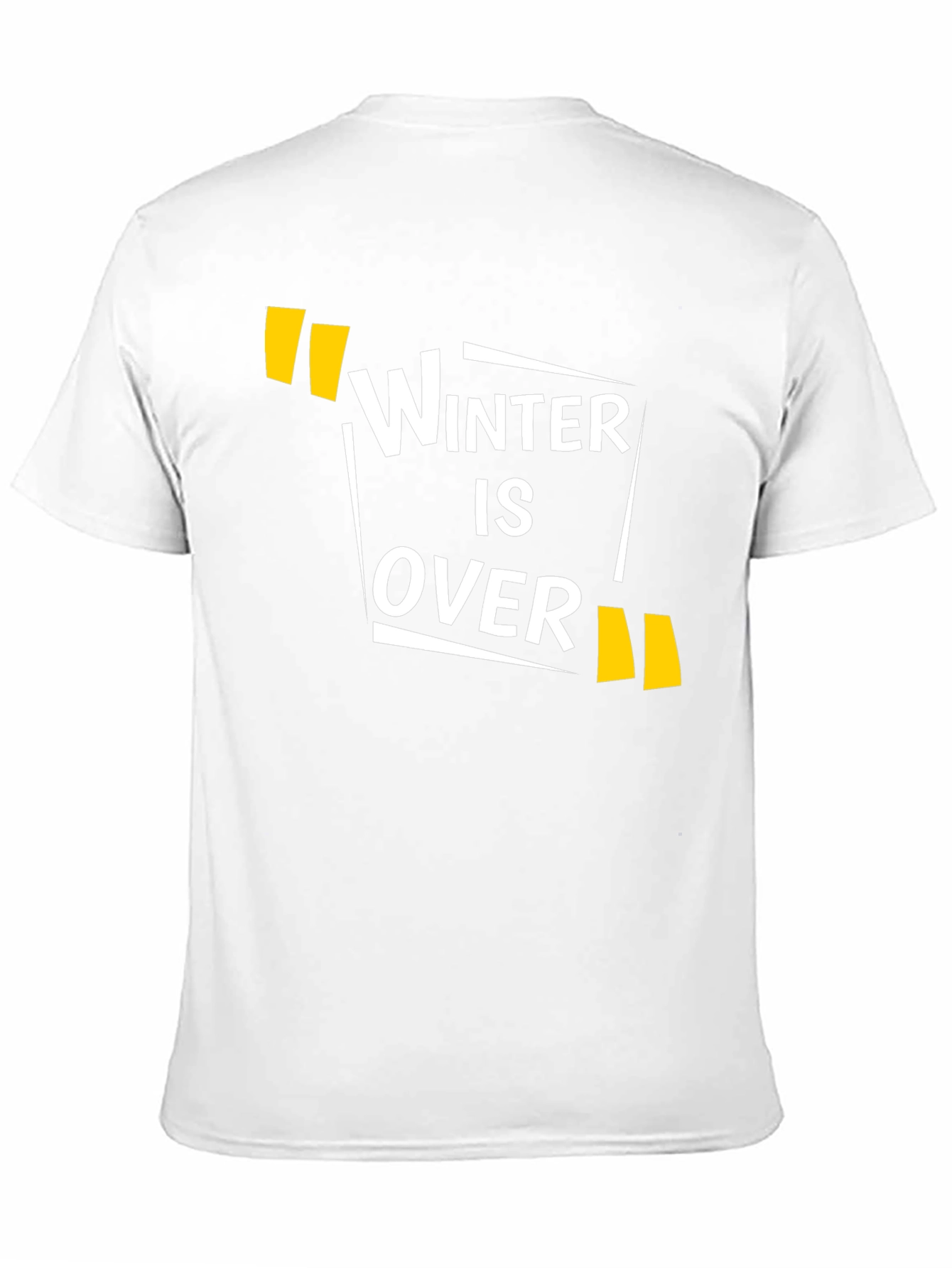 Winter is Over Graphic Print Black T-Shirt