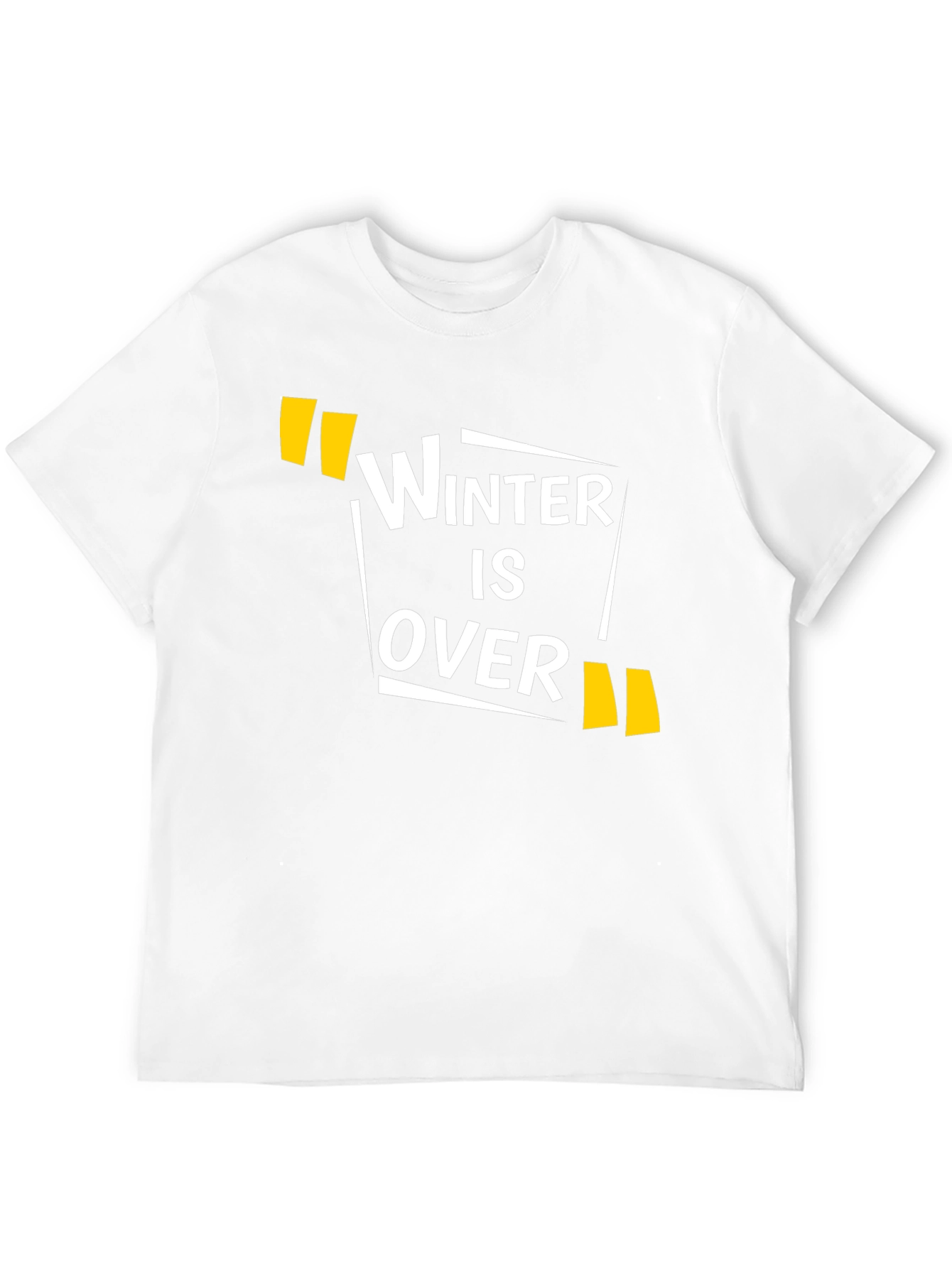 Winter is Over Graphic Print Black T-Shirt