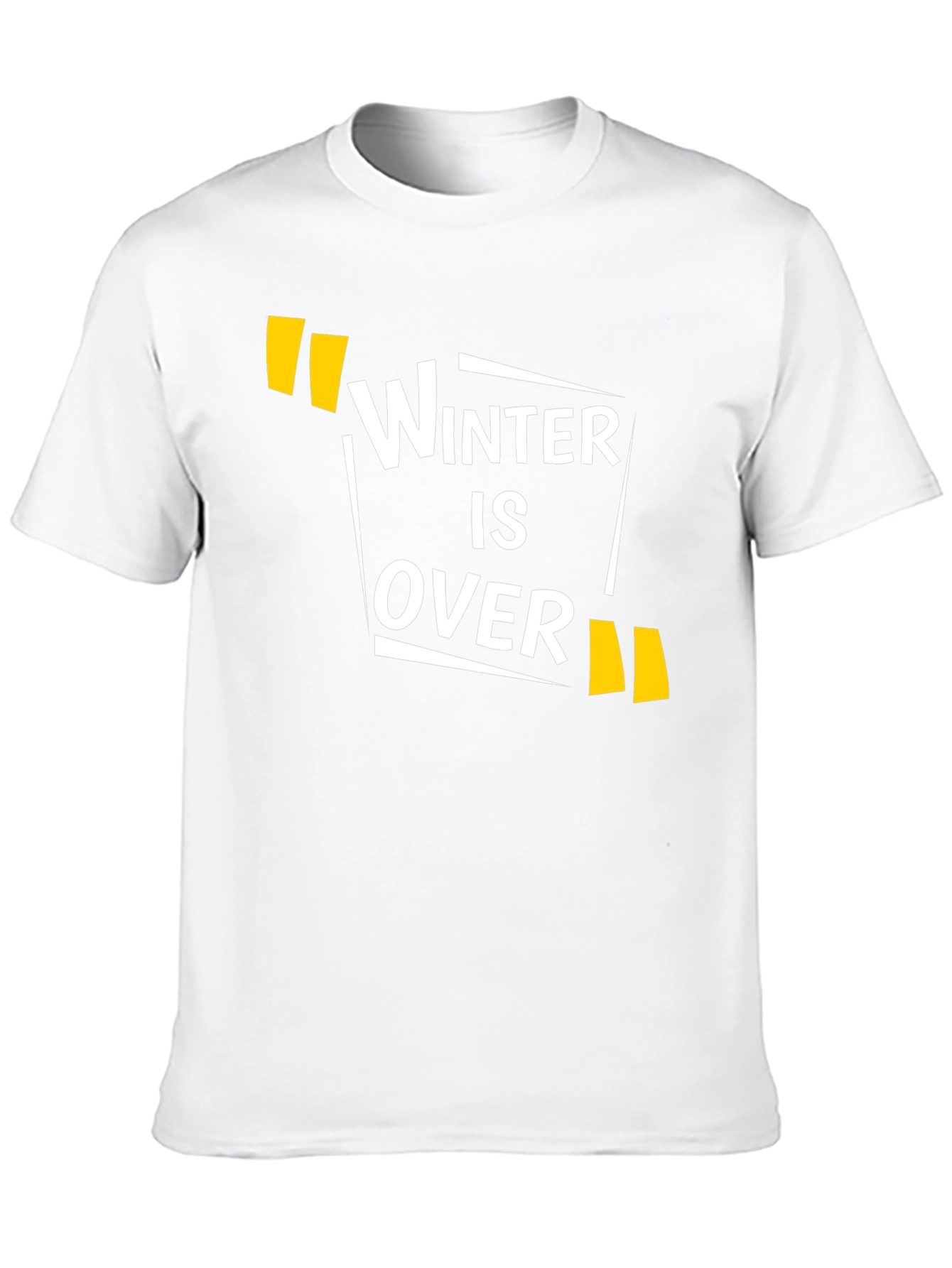 Winter is Over Graphic Print Black T-Shirt
