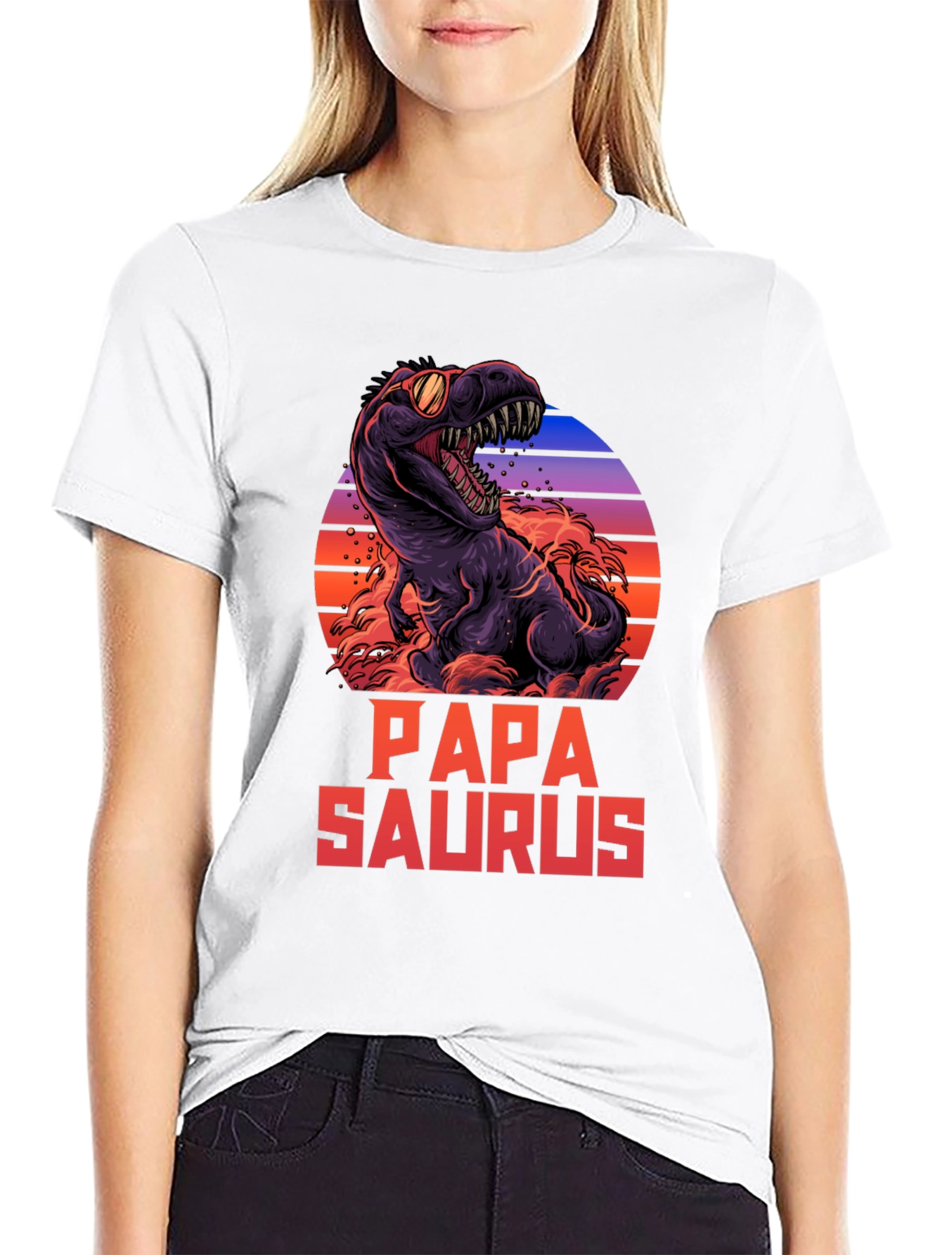 Papa Saurus T-Shirt Dinosaur Dad Tee