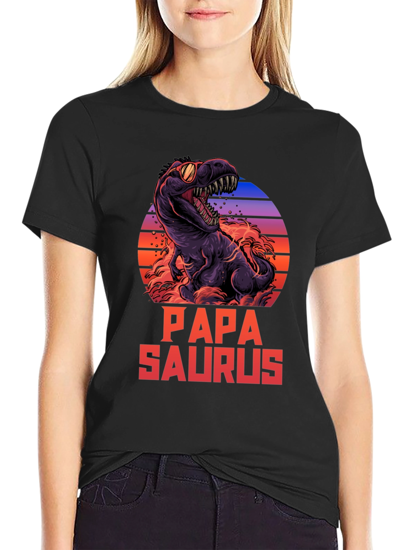 Papa Saurus T-Shirt Dinosaur Dad Tee