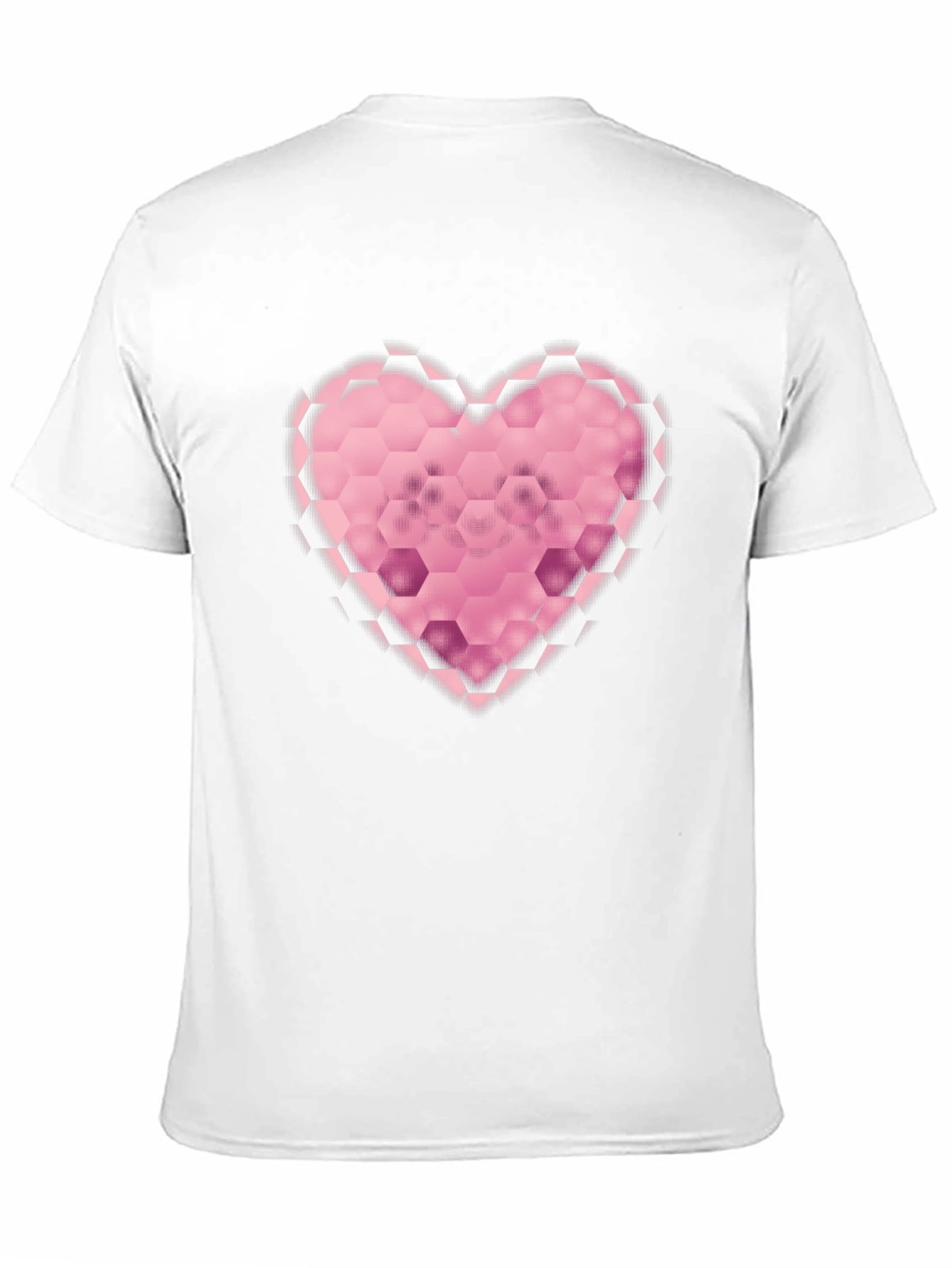 Hexagon Heart Graphic Black T-Shirt