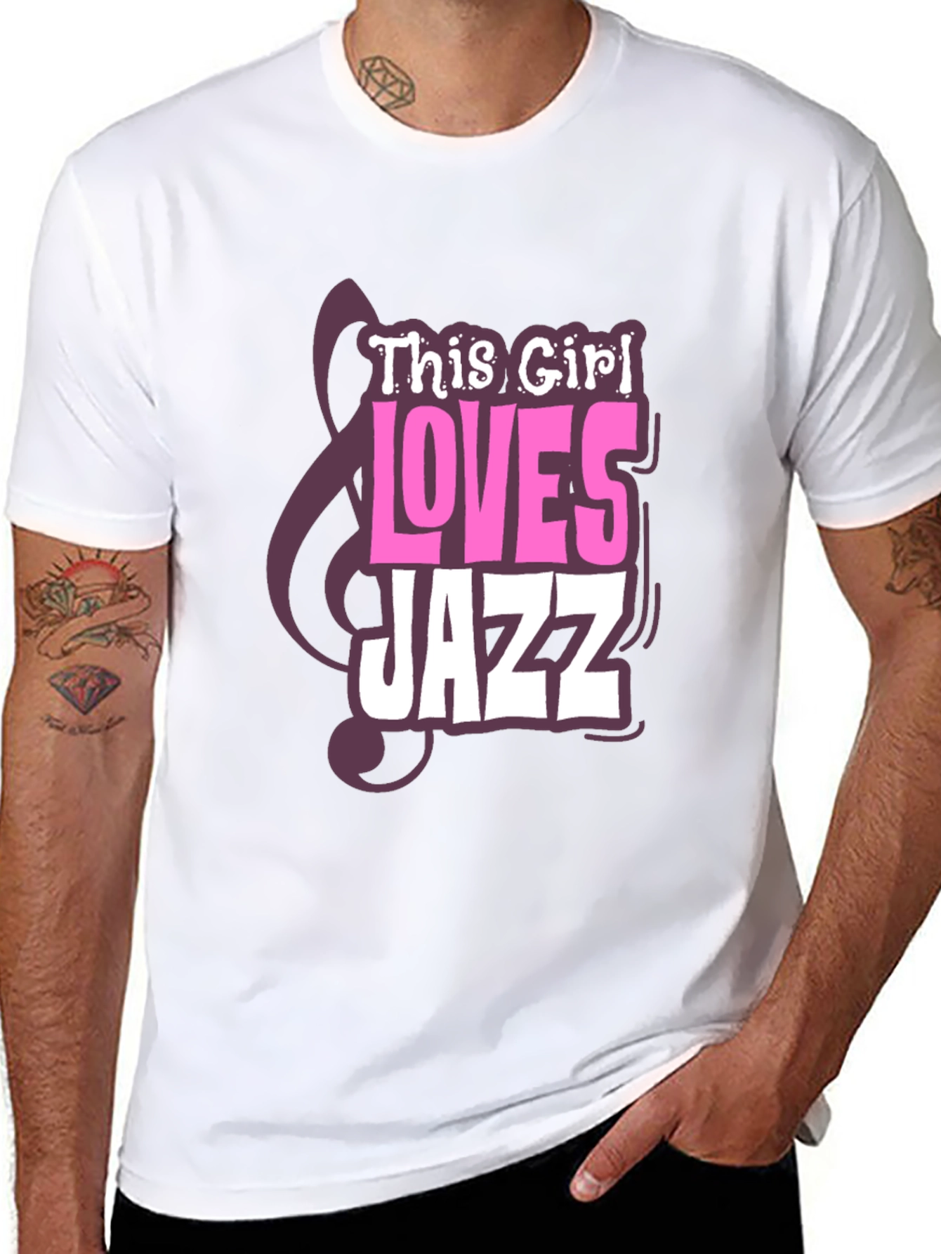 This Girl Loves Jazz T-Shirt - Black