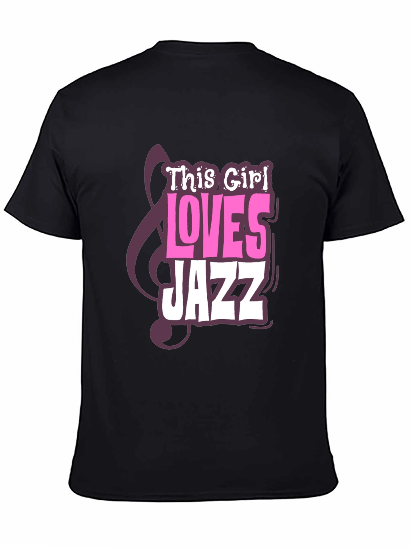 This Girl Loves Jazz T-Shirt - Black