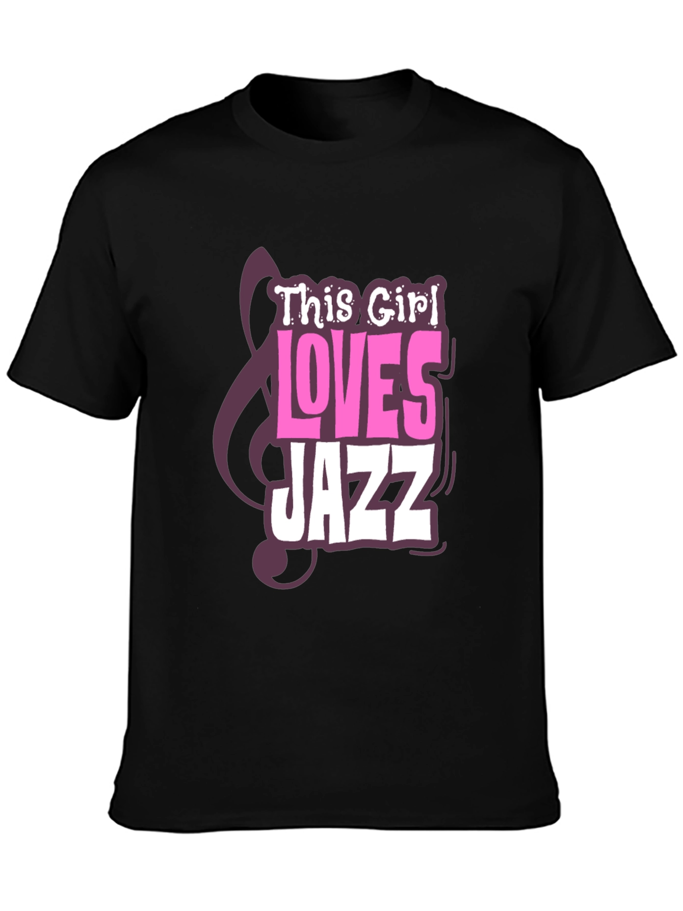 This Girl Loves Jazz T-Shirt - Black