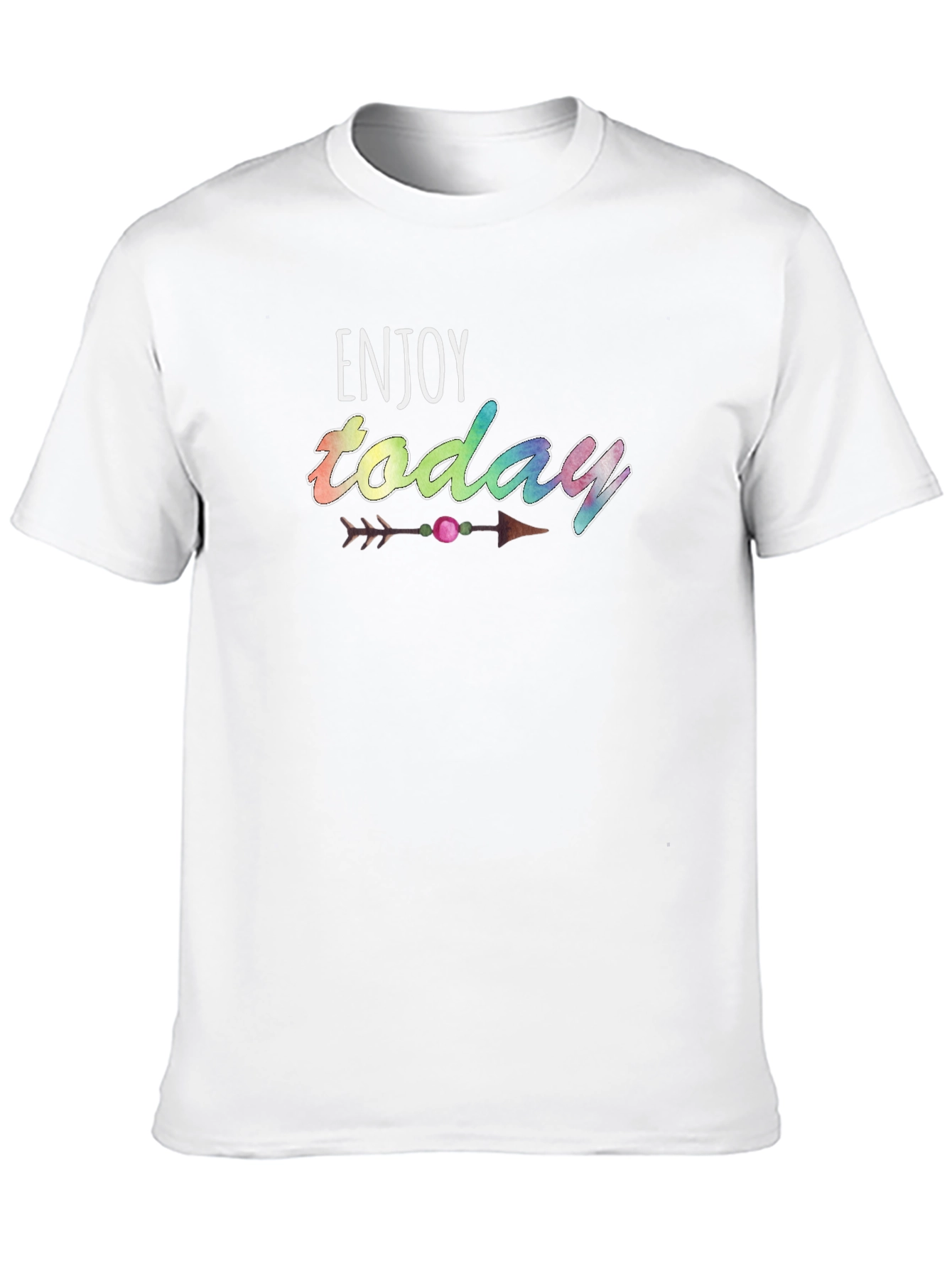 Enjoy Today Graphic Tee - Casual Black T-Shirt