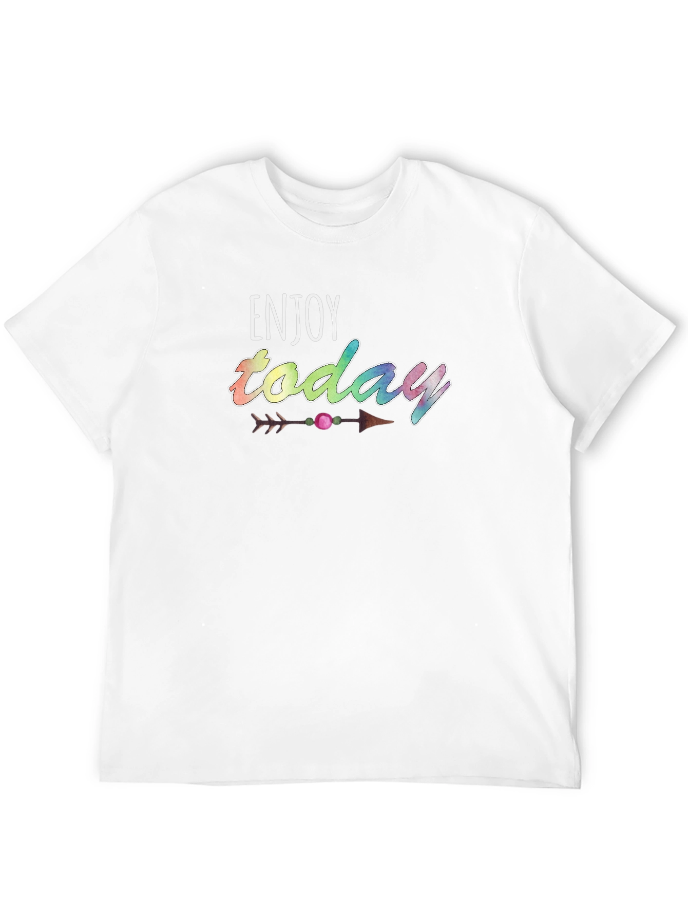 Enjoy Today Graphic Tee - Casual Black T-Shirt