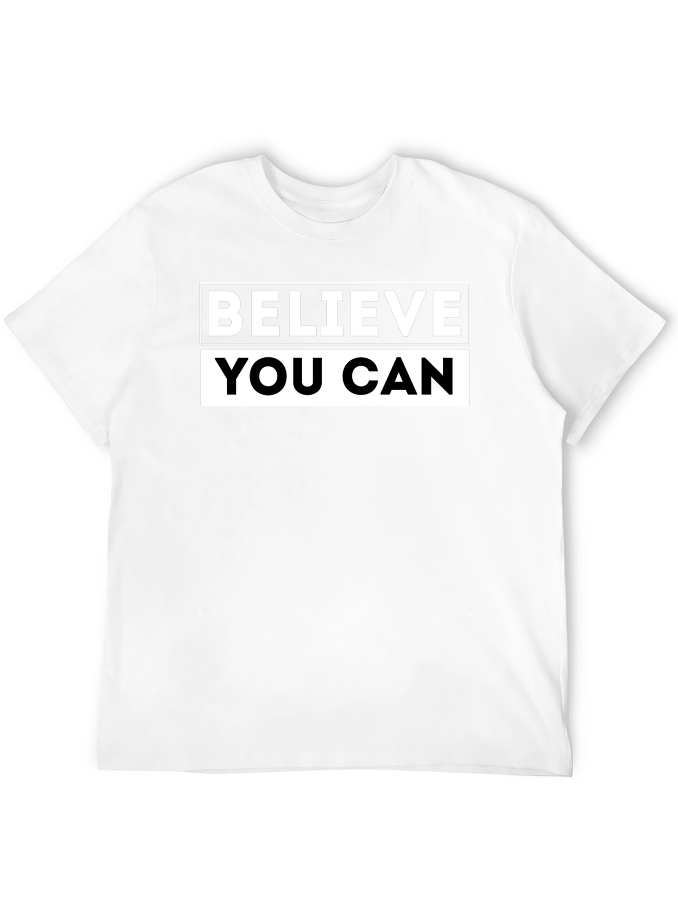 Believe You Can Graphic Tee - Motivational Black T-Shirt