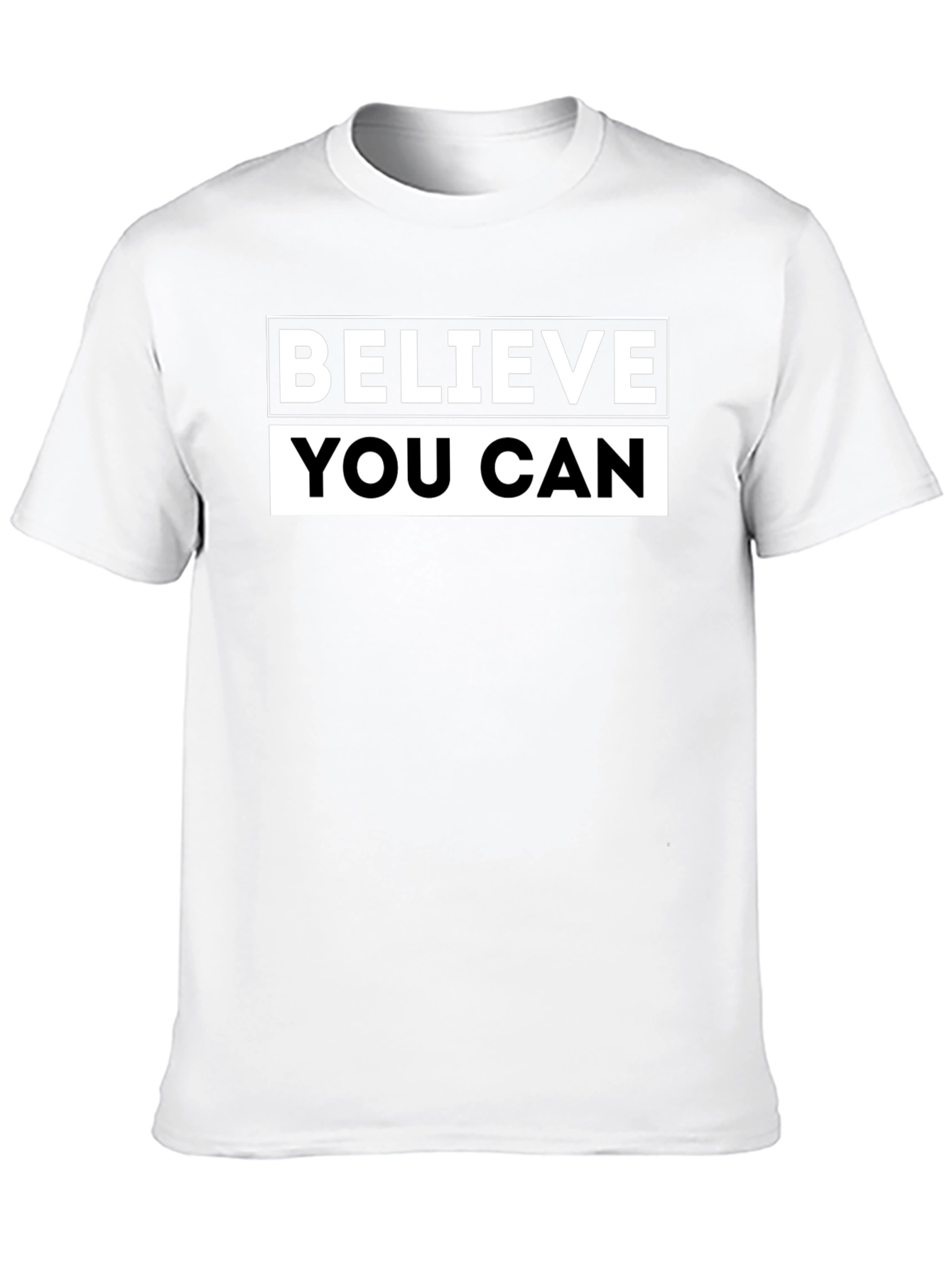 Believe You Can Graphic Tee - Motivational Black T-Shirt