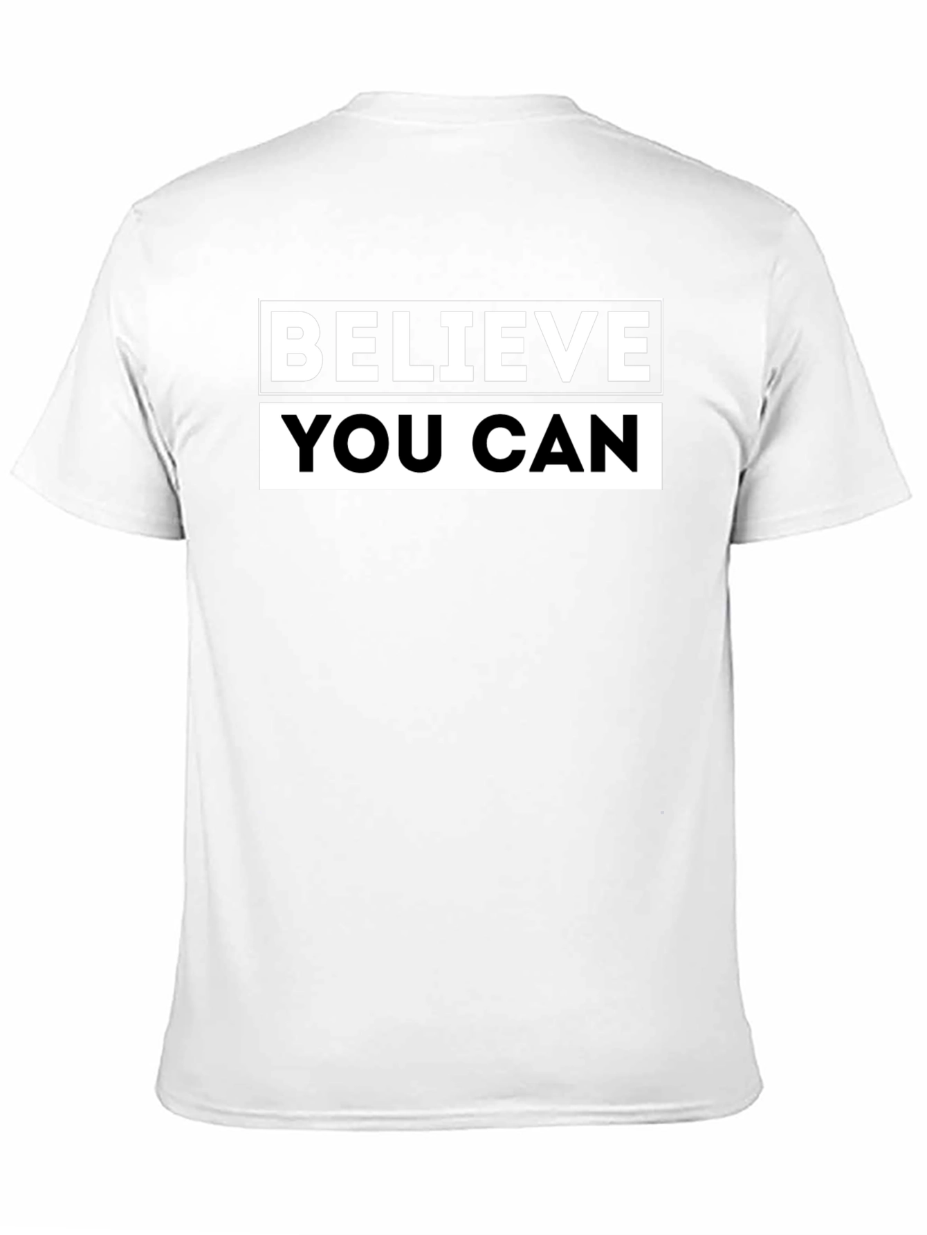 Believe You Can Graphic Tee - Motivational Black T-Shirt