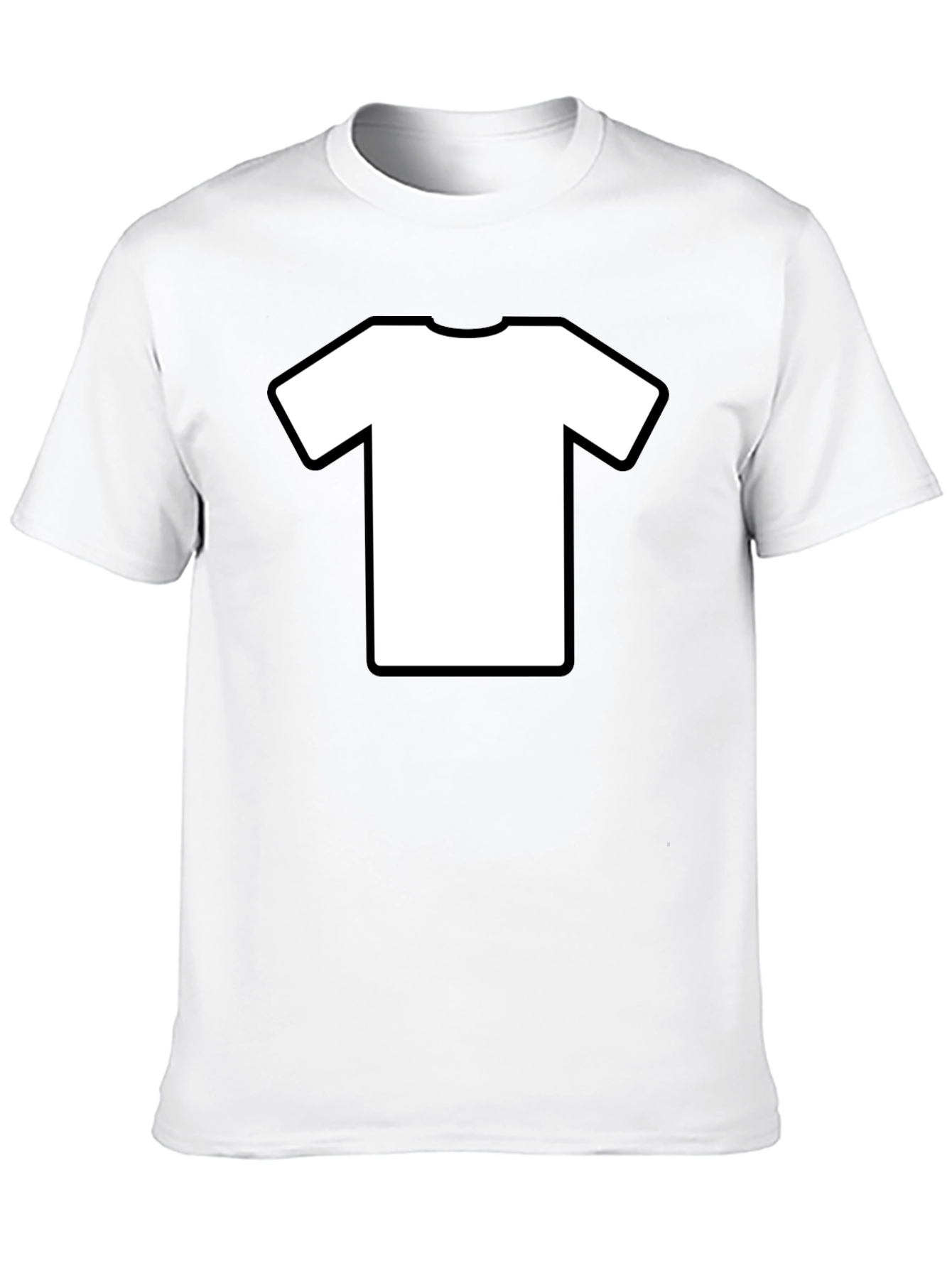 Mens Black T-Shirt with White Tee Graphic