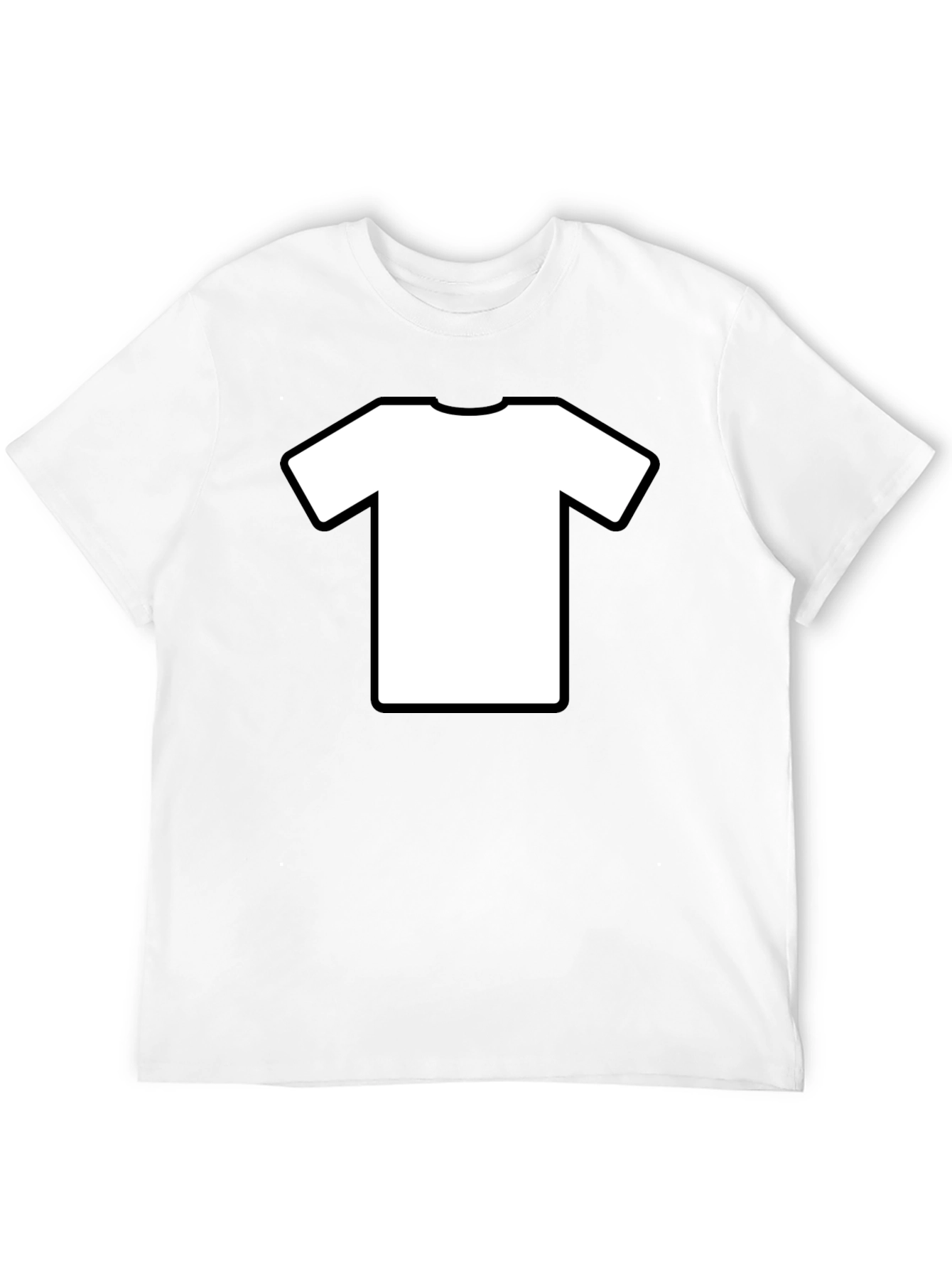 Mens Black T-Shirt with White Tee Graphic