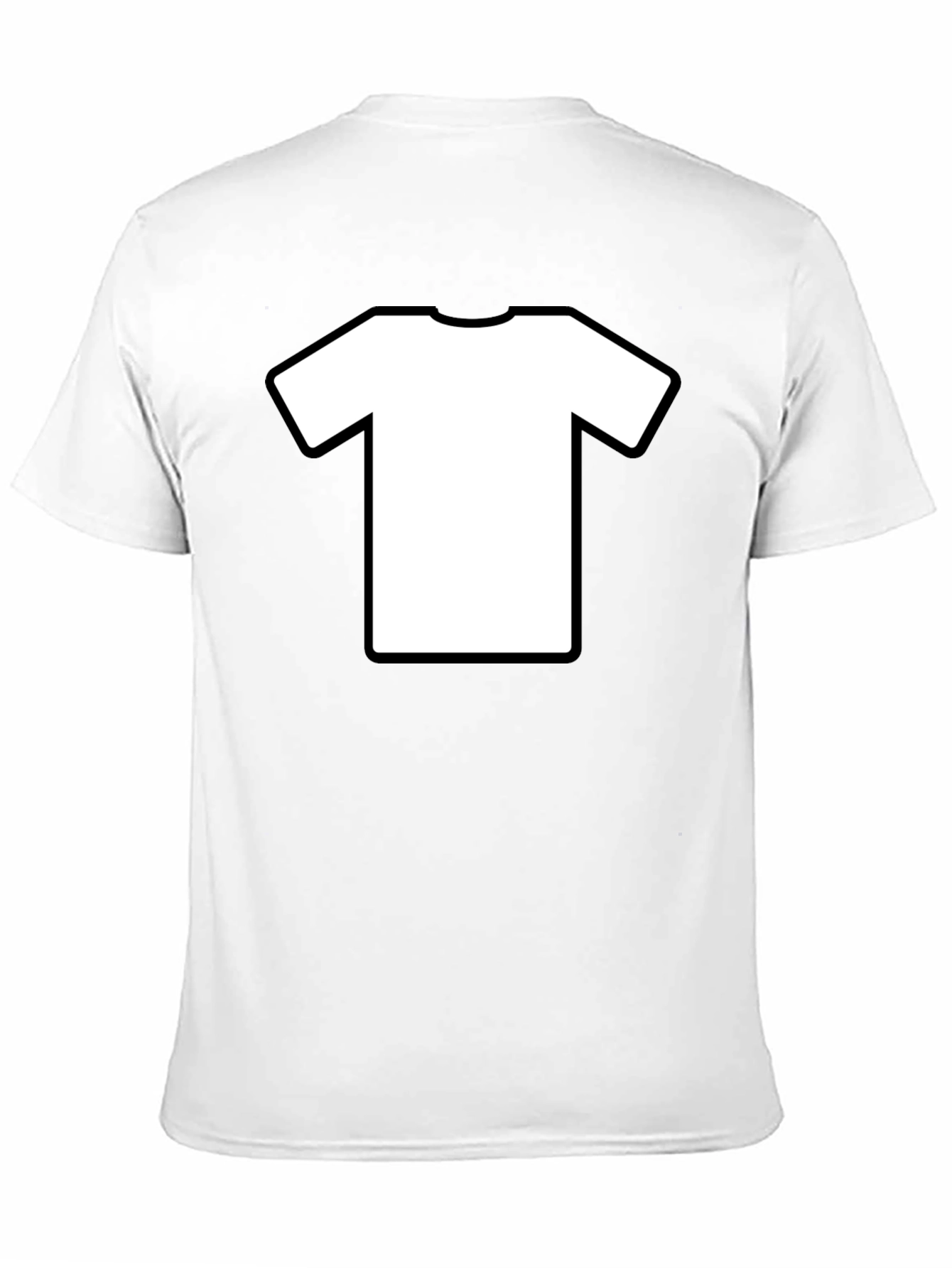 Mens Black T-Shirt with White Tee Graphic