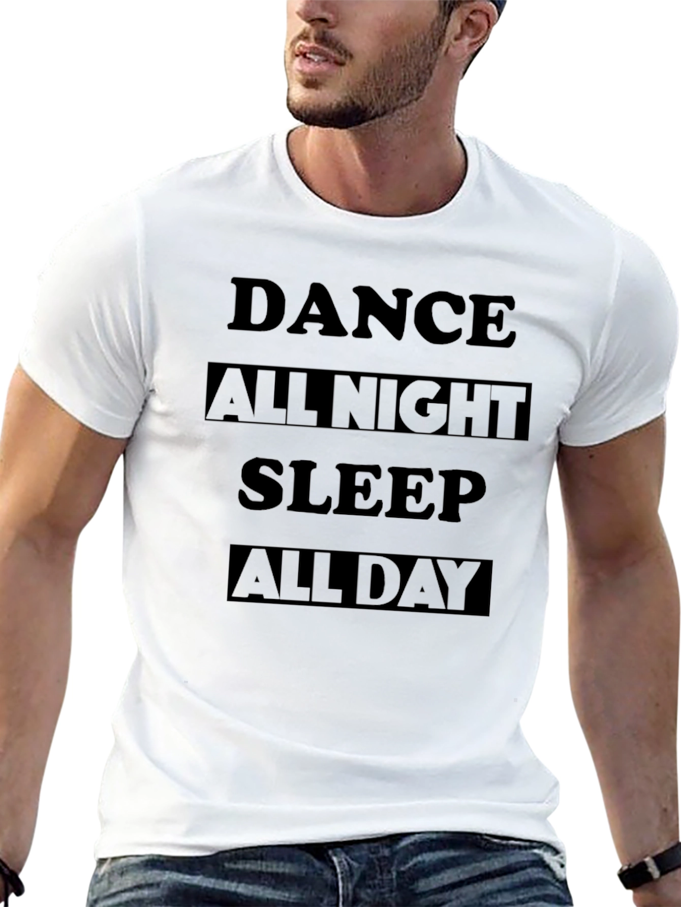 Dance All Night Sleep All Day Graphic T-Shirt
