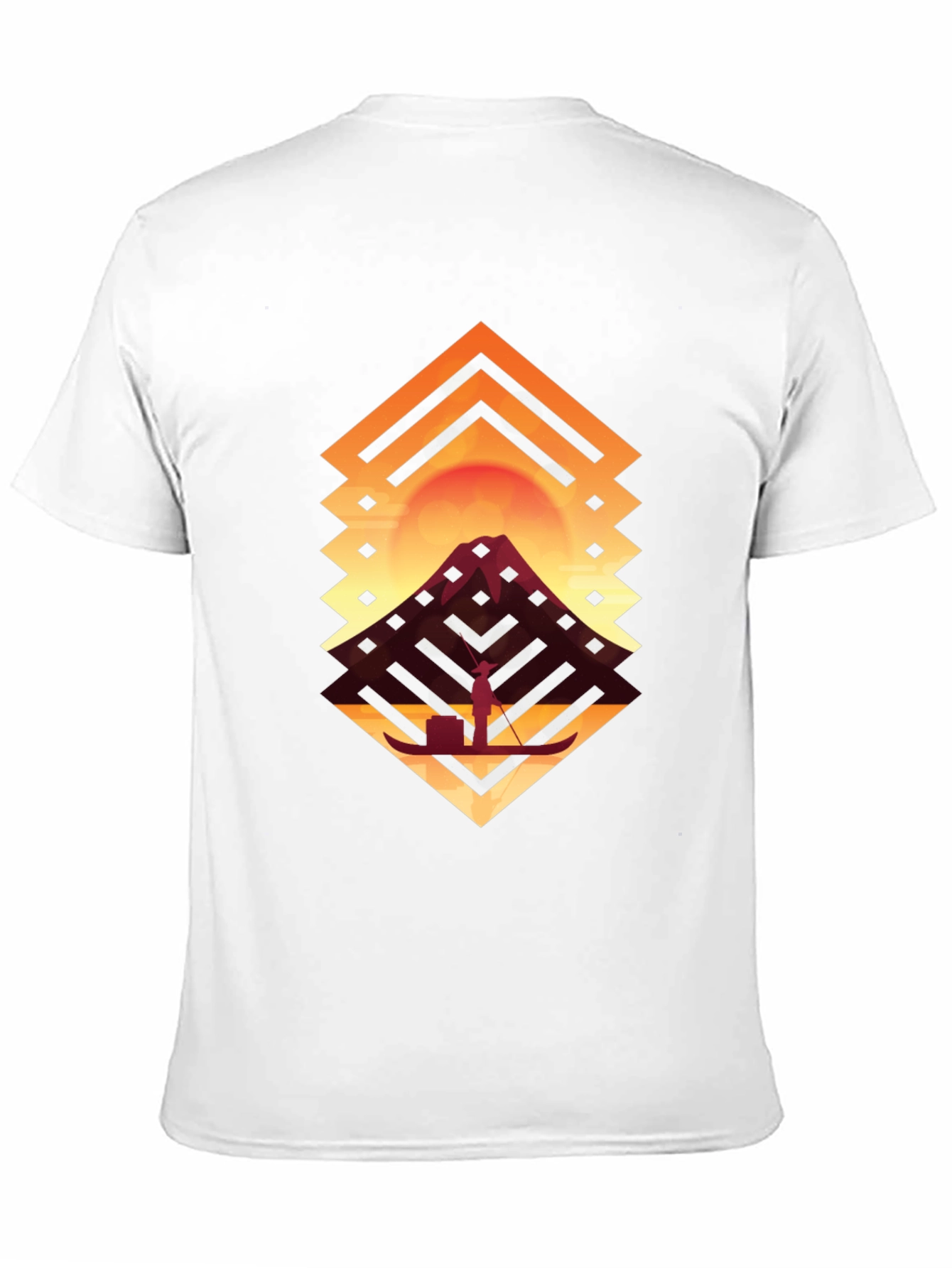 Geometric Sunset Graphic T-Shirt