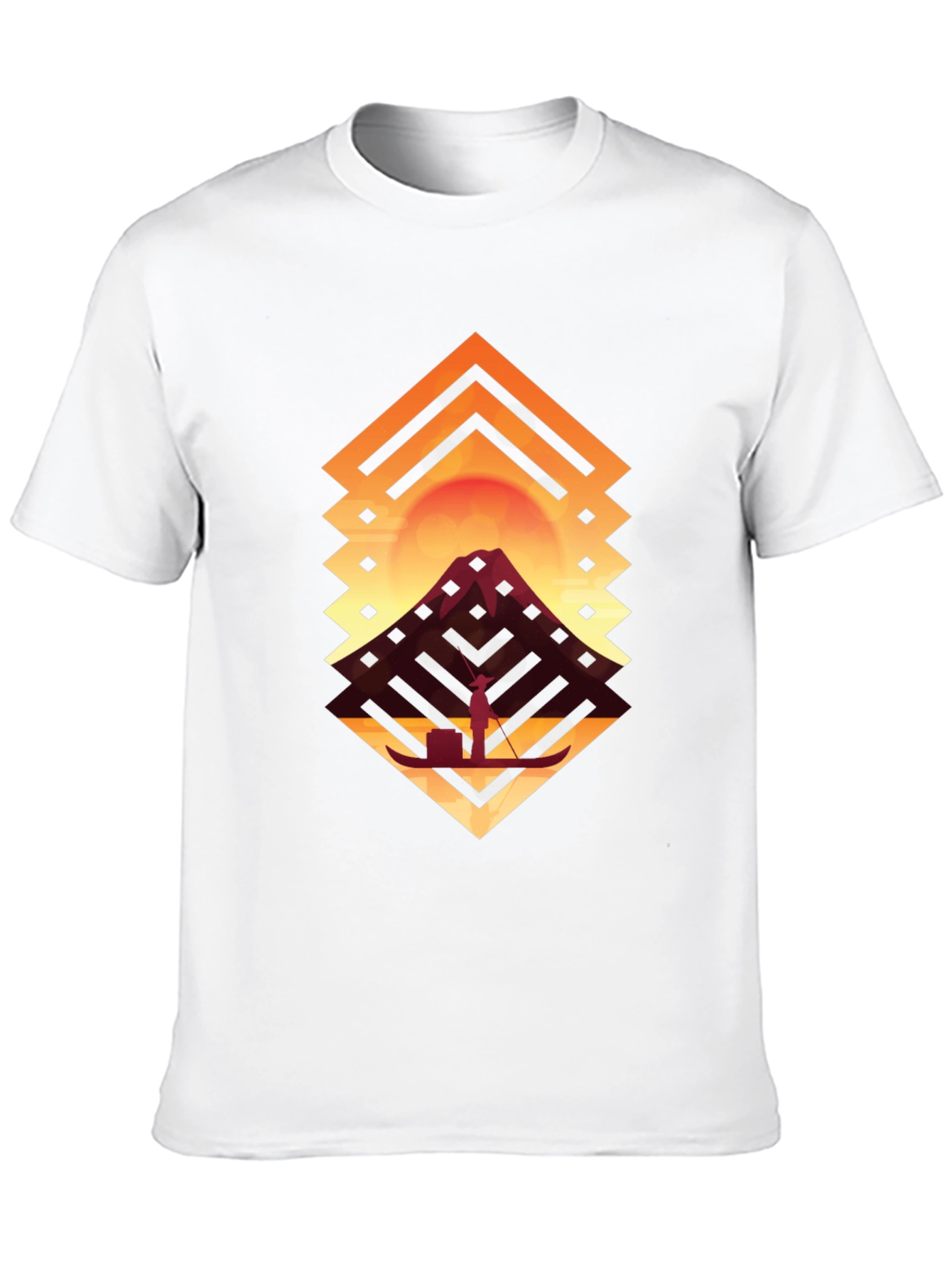 Geometric Sunset Graphic T-Shirt