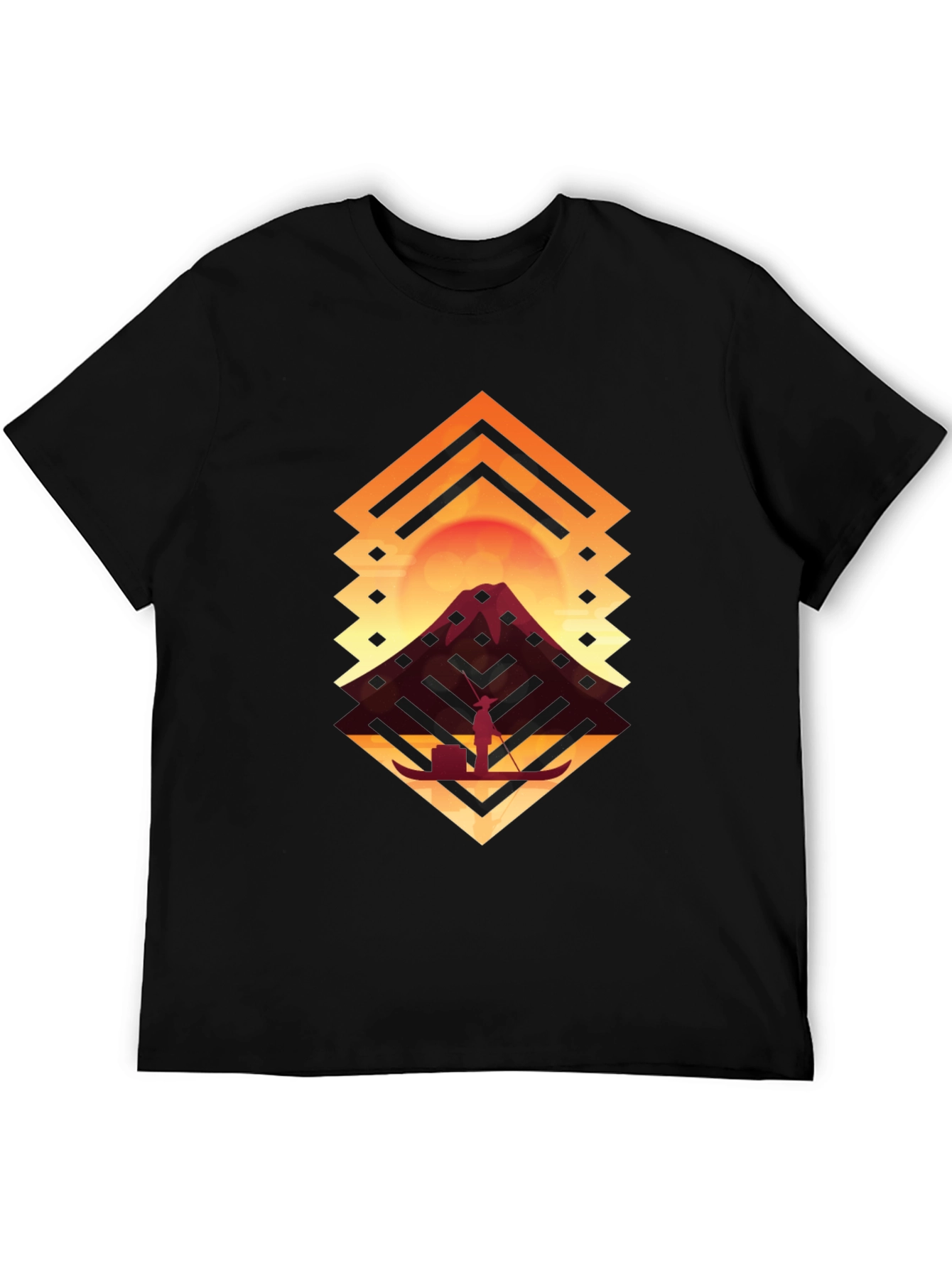 Geometric Sunset Graphic T-Shirt
