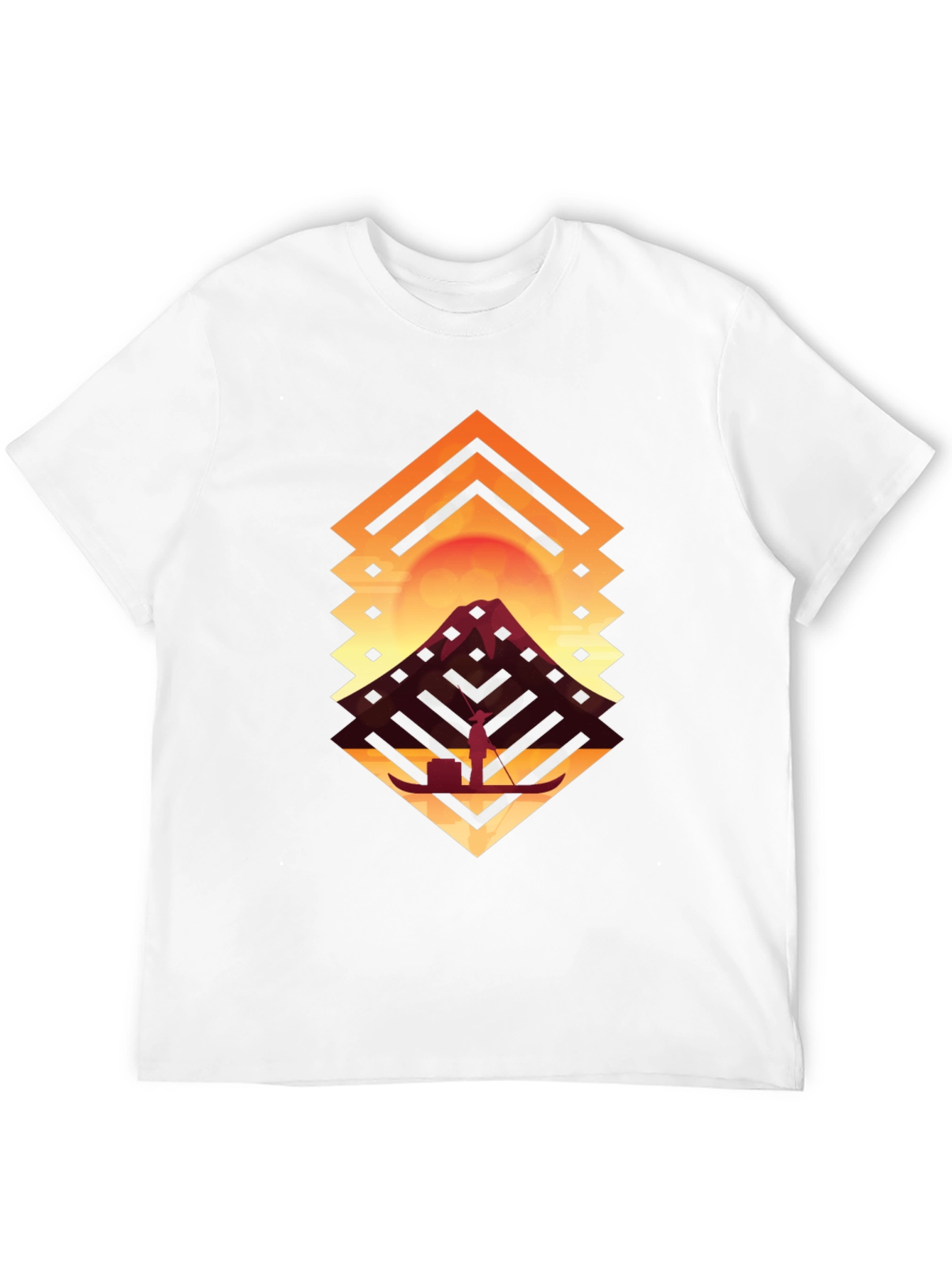 Geometric Sunset Graphic T-Shirt