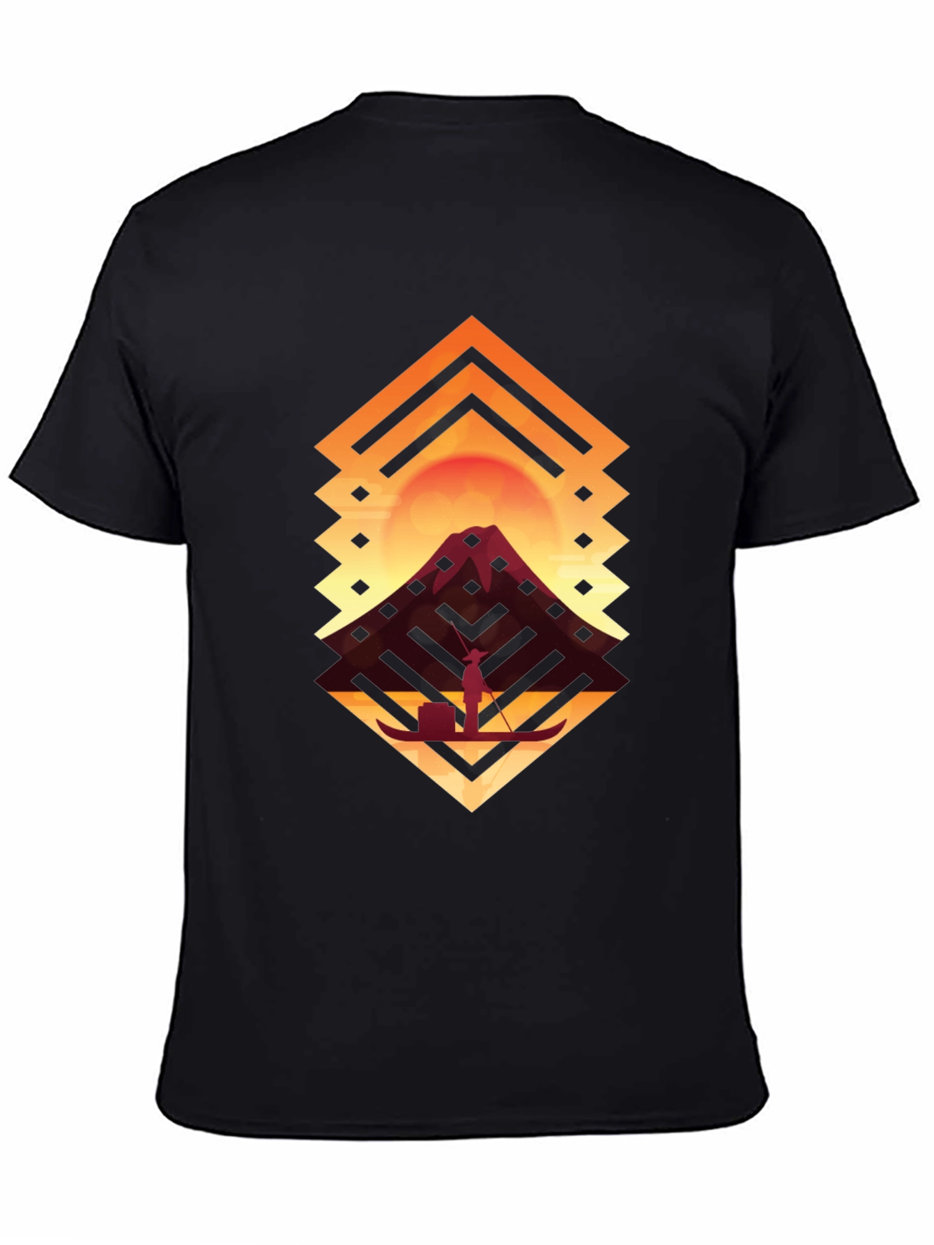 Geometric Sunset Graphic T-Shirt