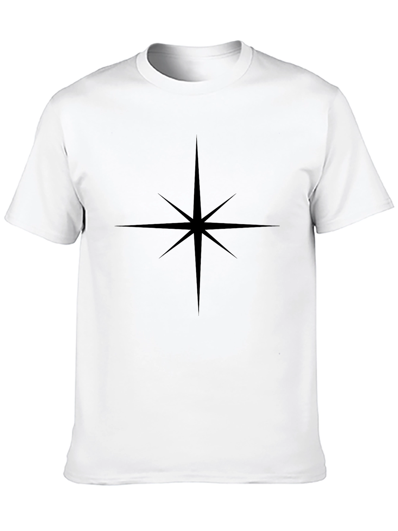 Modern Star Graphic Black T-Shirt