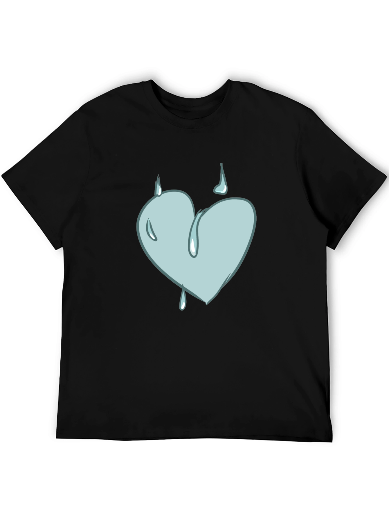 Heart Drip Graphic Tee - Unique Design Soft Cotton