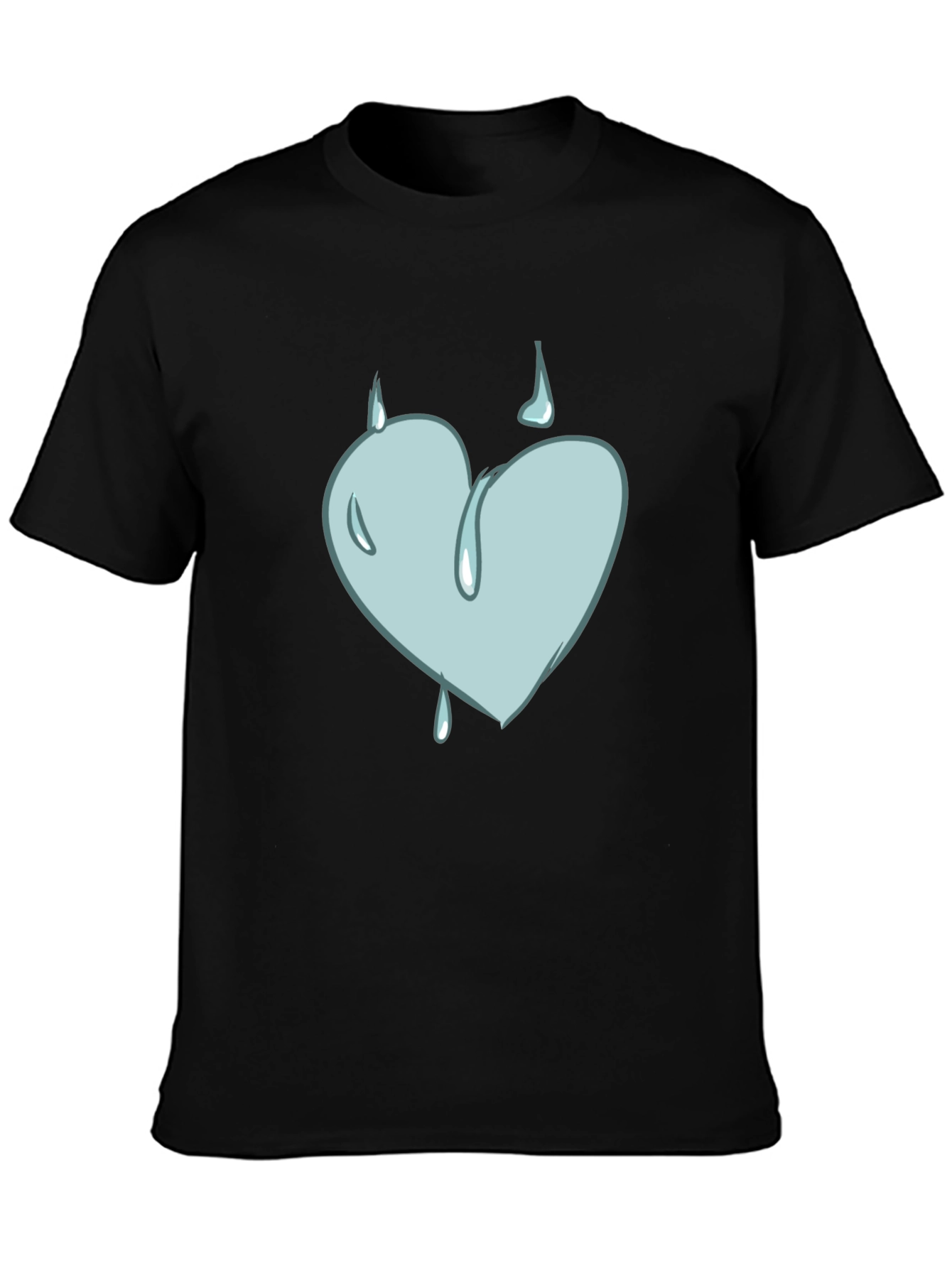 Heart Drip Graphic Tee - Unique Design Soft Cotton