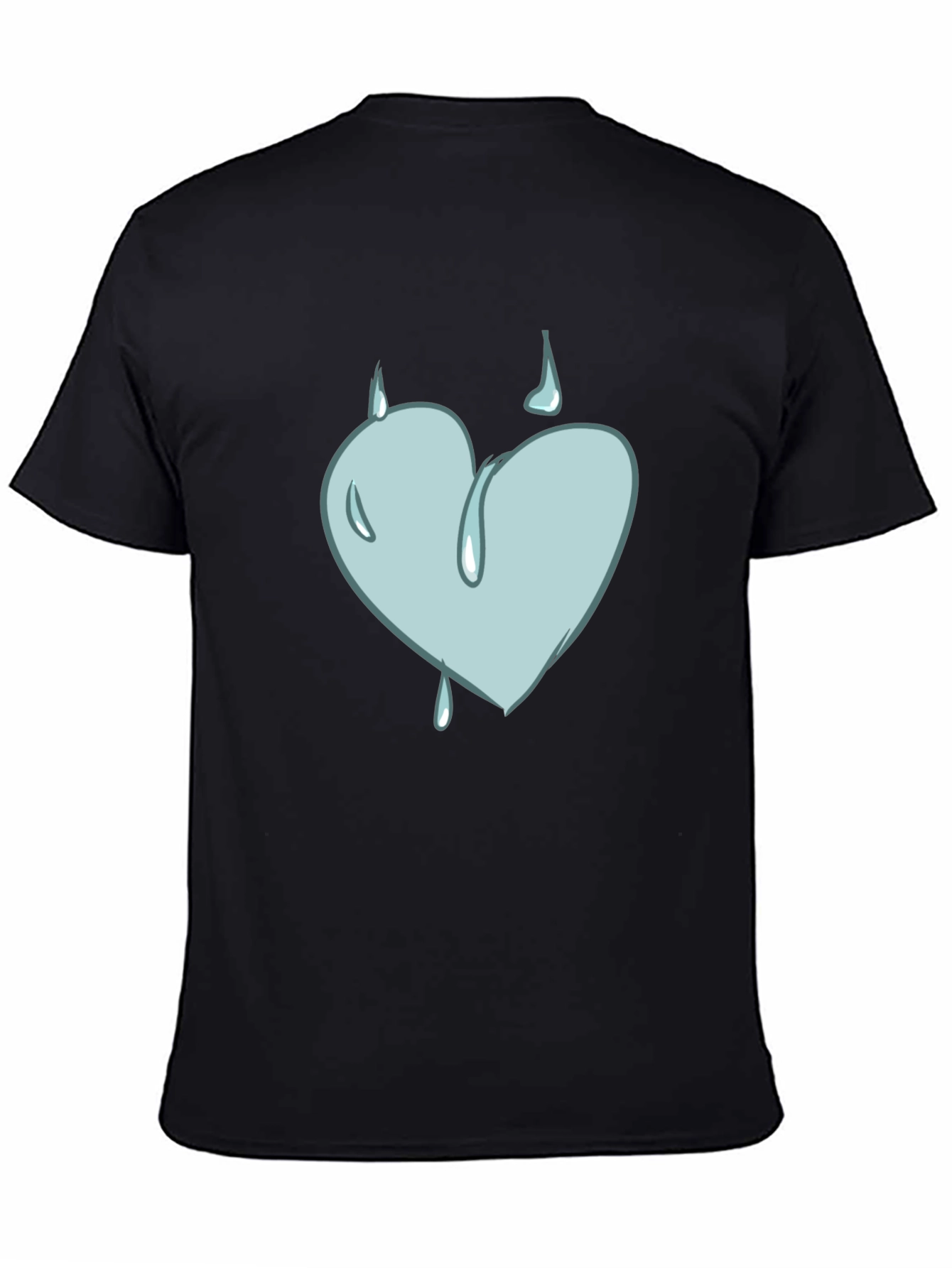 Heart Drip Graphic Tee - Unique Design Soft Cotton