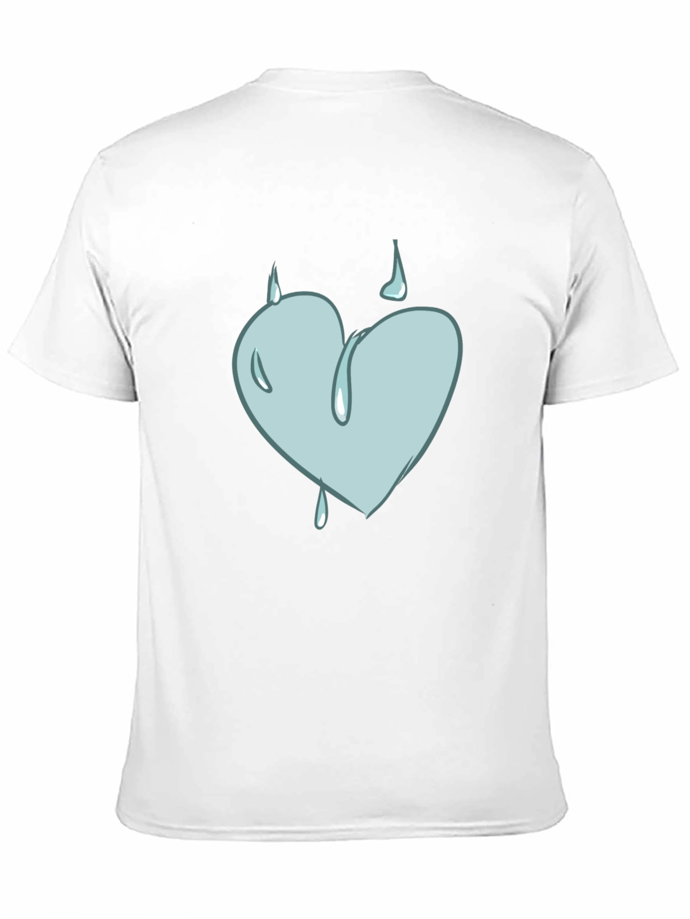 Heart Drip Graphic Tee - Unique Design Soft Cotton