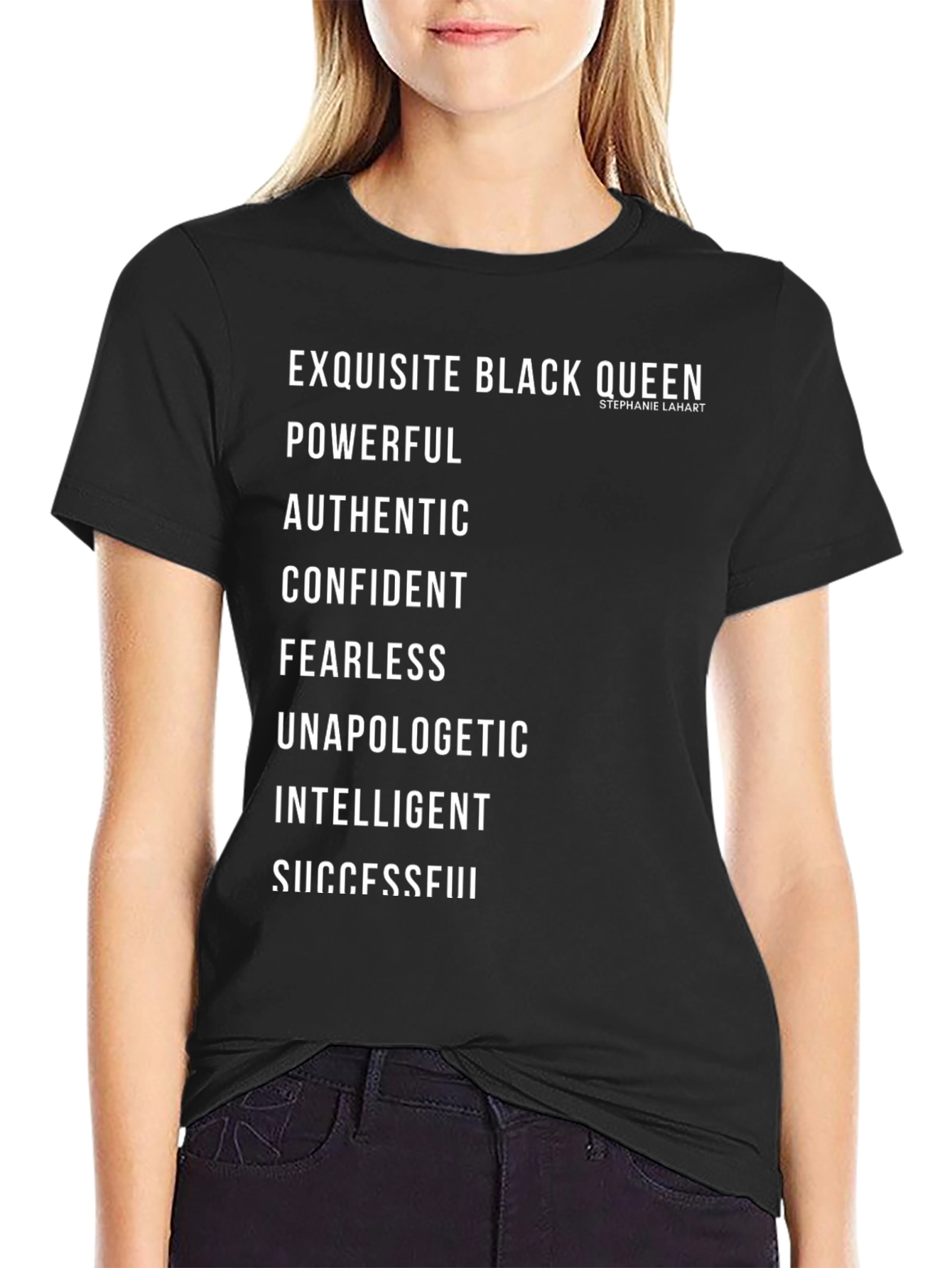 Exquisite Black Queen T-Shirt - Powerful Confident Authentic
