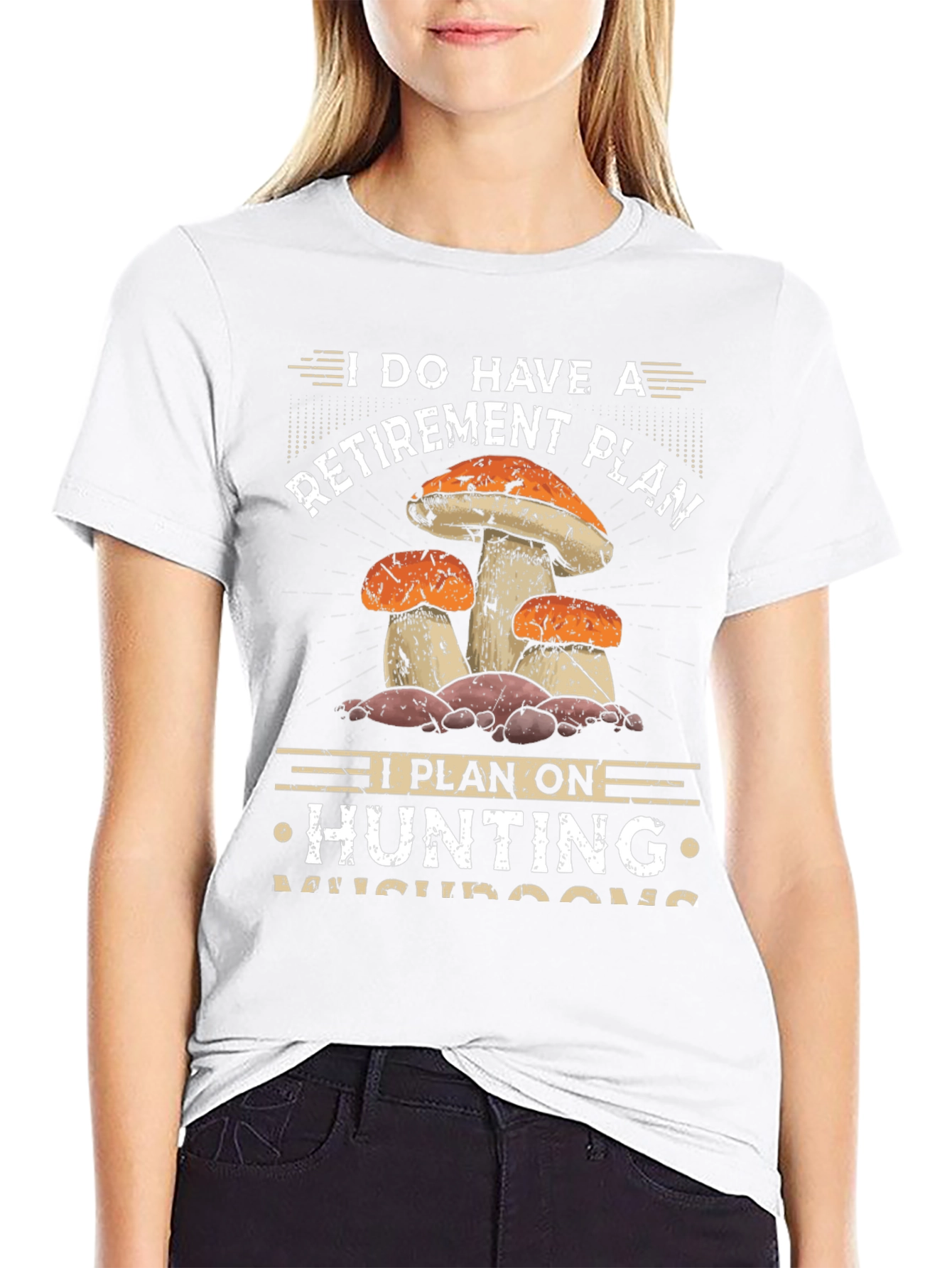 Mushroom Hunting Retirement Plan Graphic Tee
