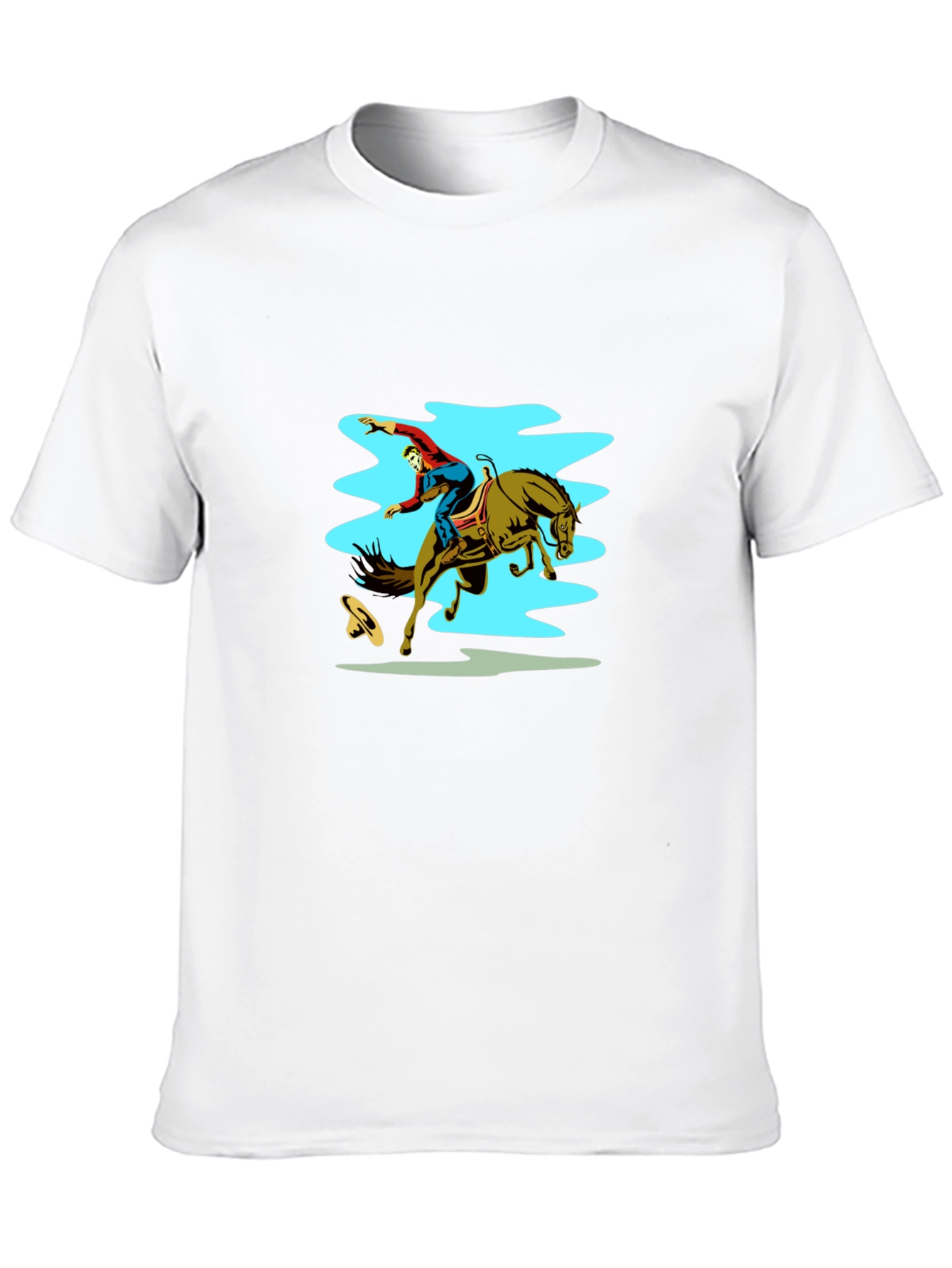 Rodeo Rider Graphic Tee - Black Cotton Shirt