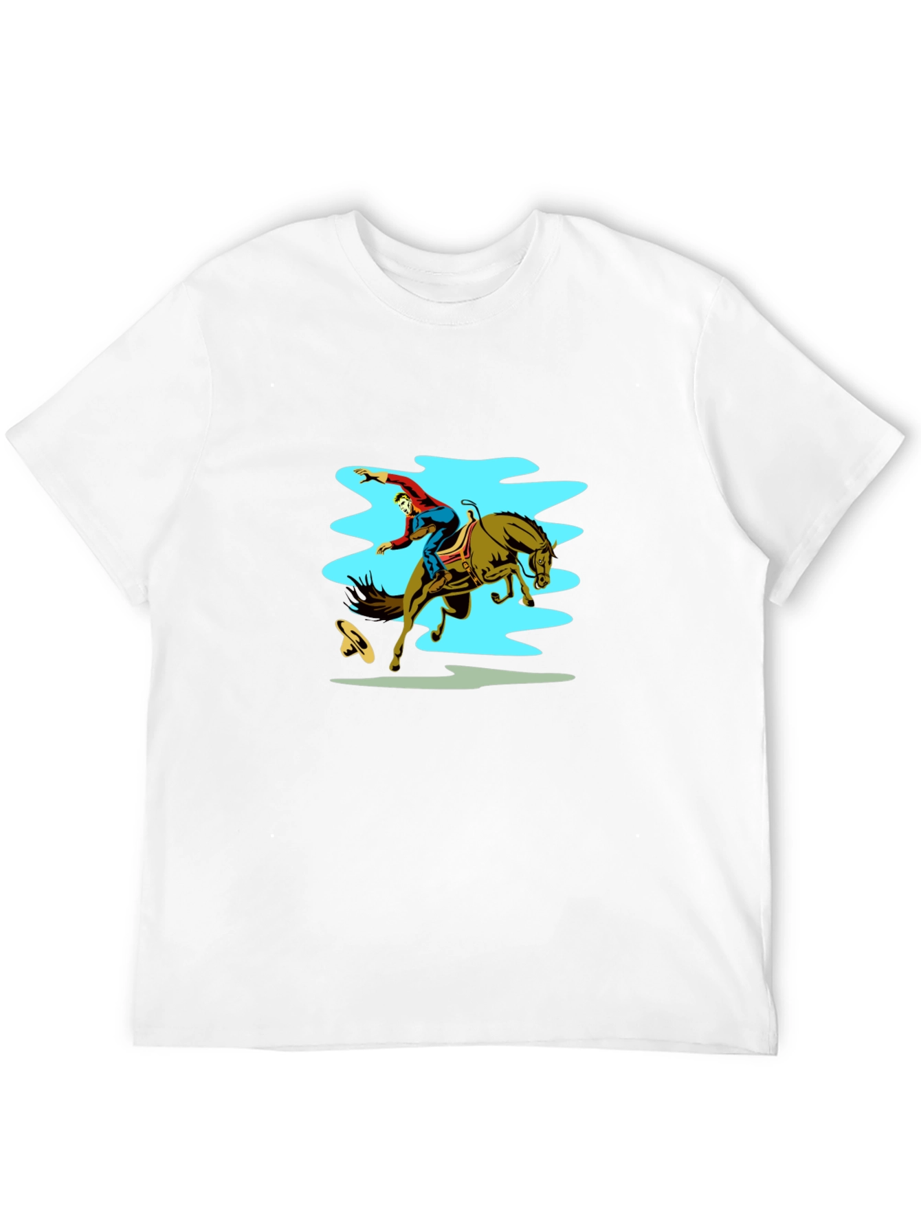 Rodeo Rider Graphic Tee - Black Cotton Shirt