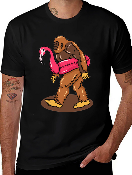 Bigfoot Flamingo Float T-Shirt