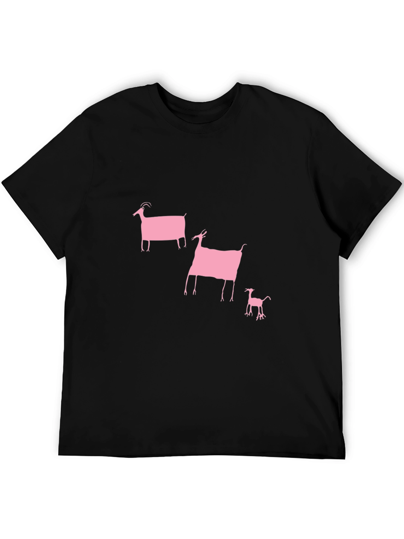 Pink Goat Graphic Black Tee