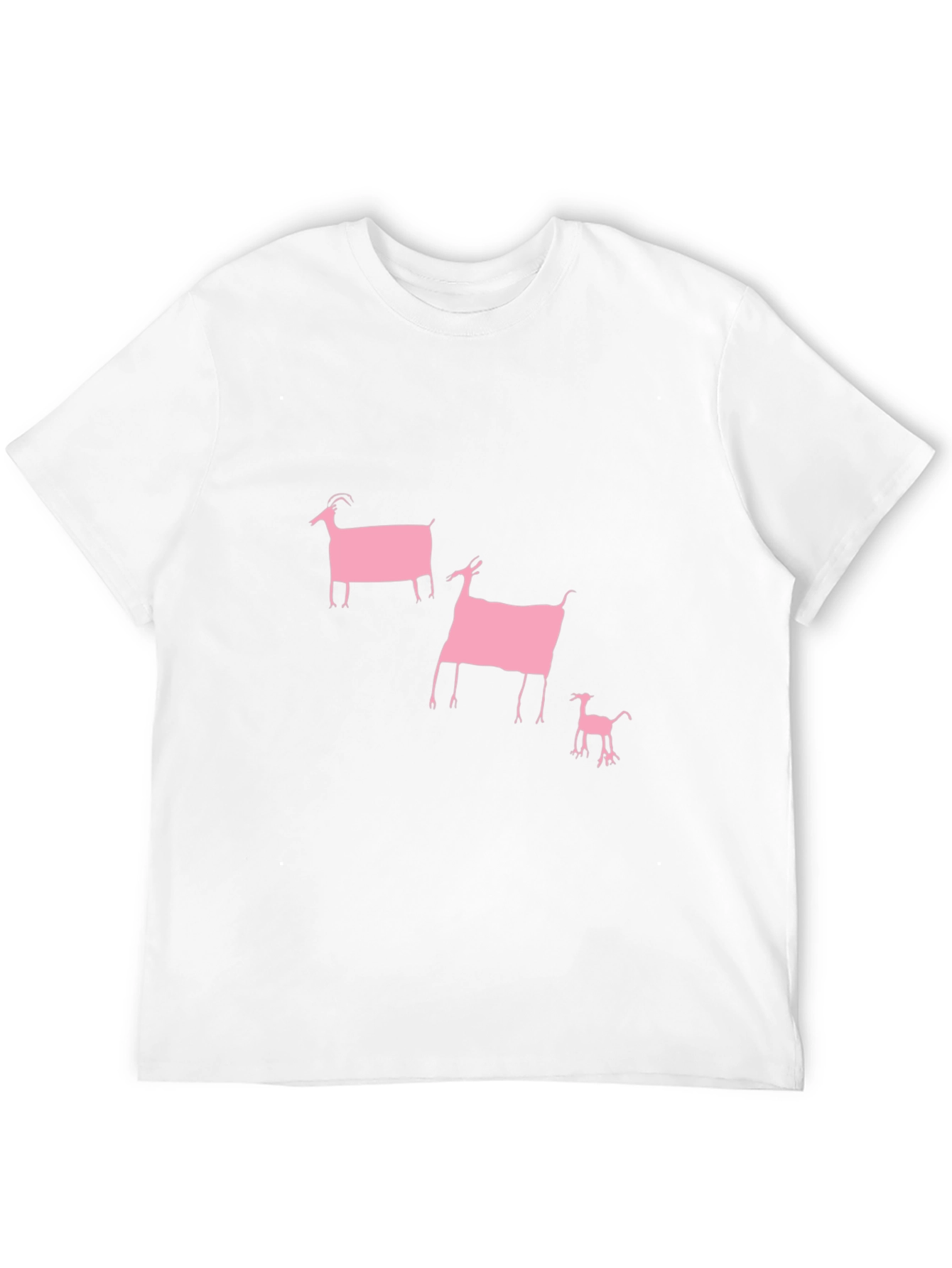 Pink Goat Graphic Black Tee