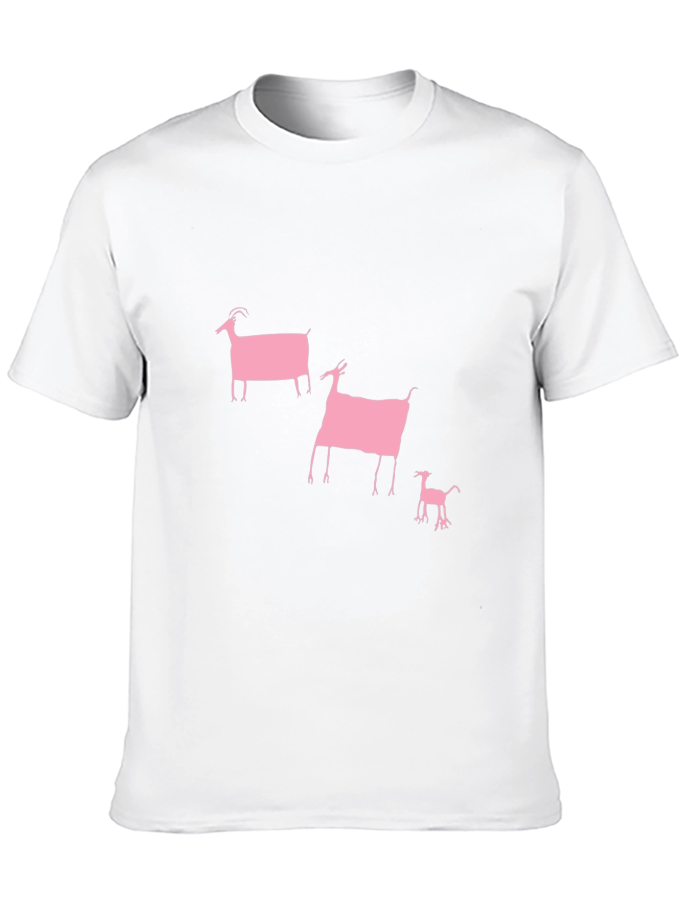 Pink Goat Graphic Black Tee