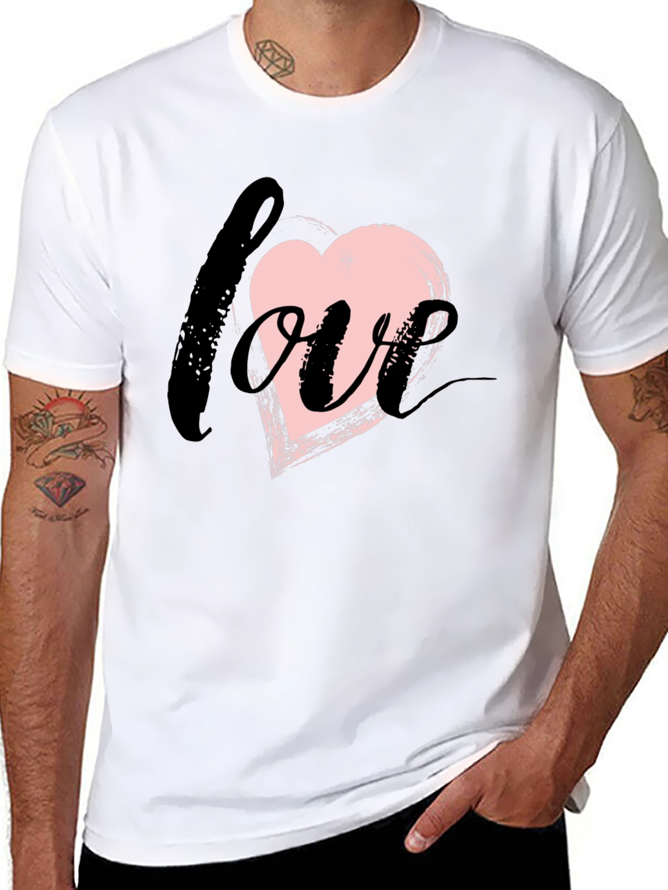 Love Heart Brushstroke Graphic Tee