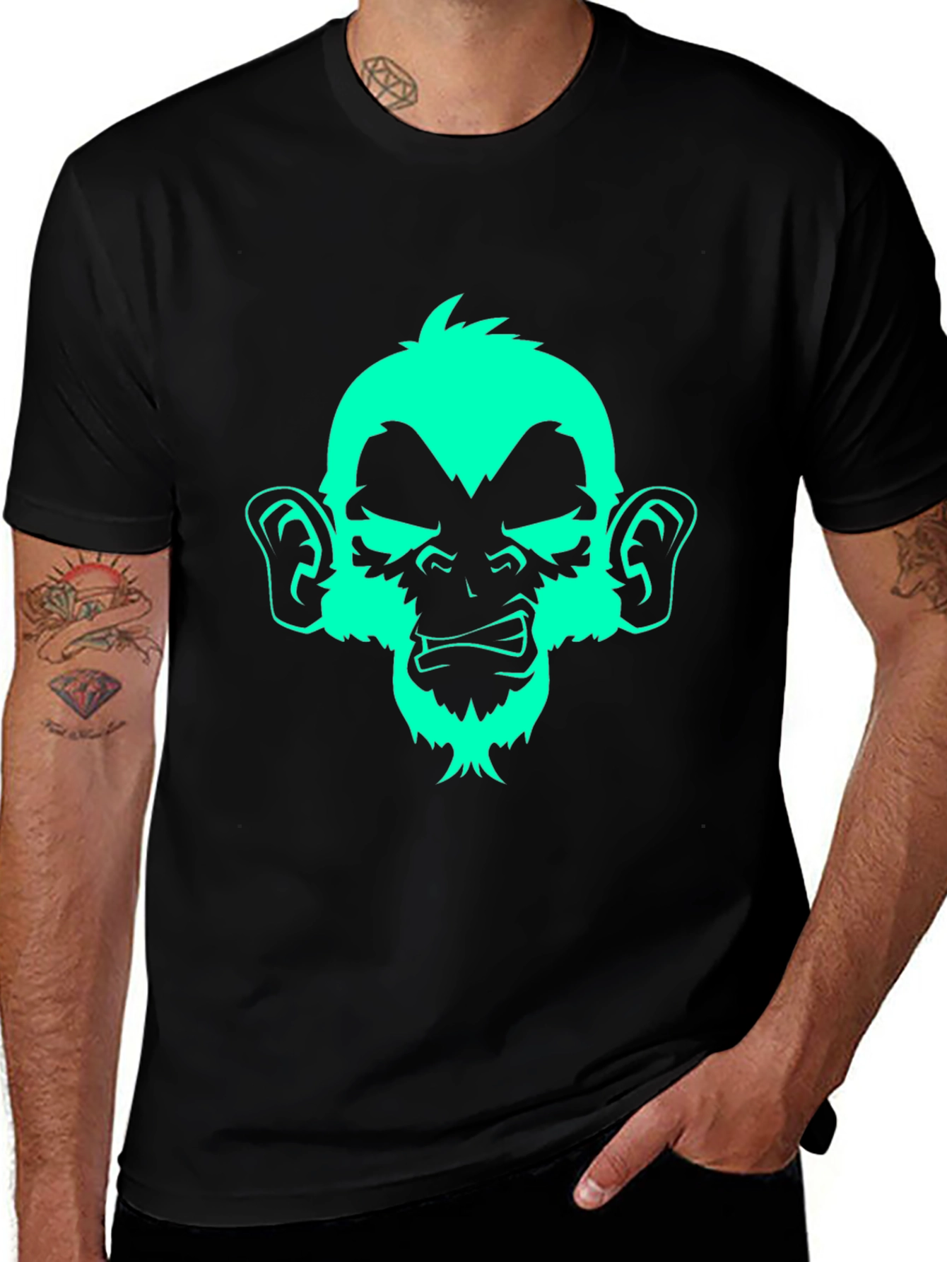 Monkey Graphic Print Tee
