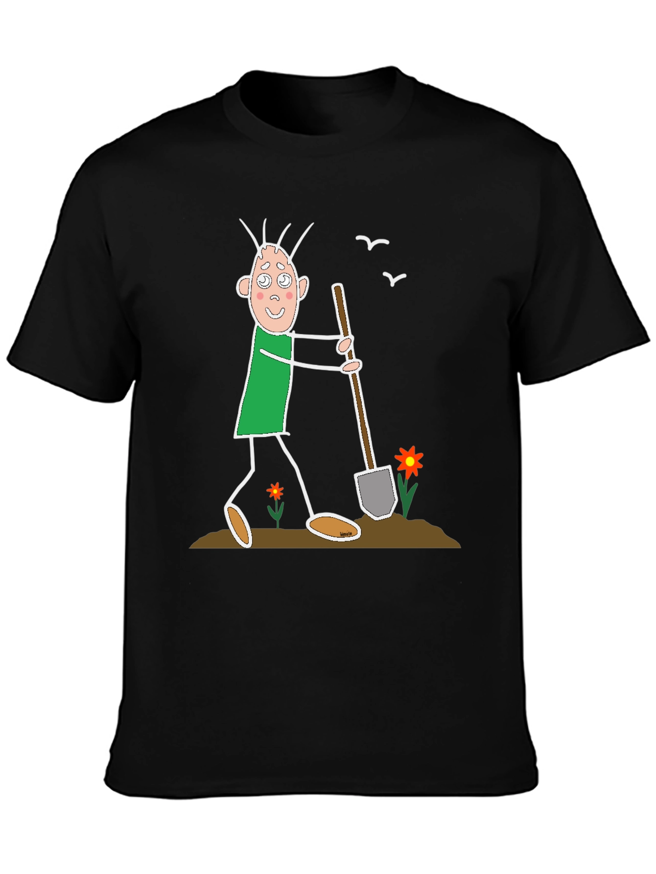 Funny Cartoon Gardener T-Shirt