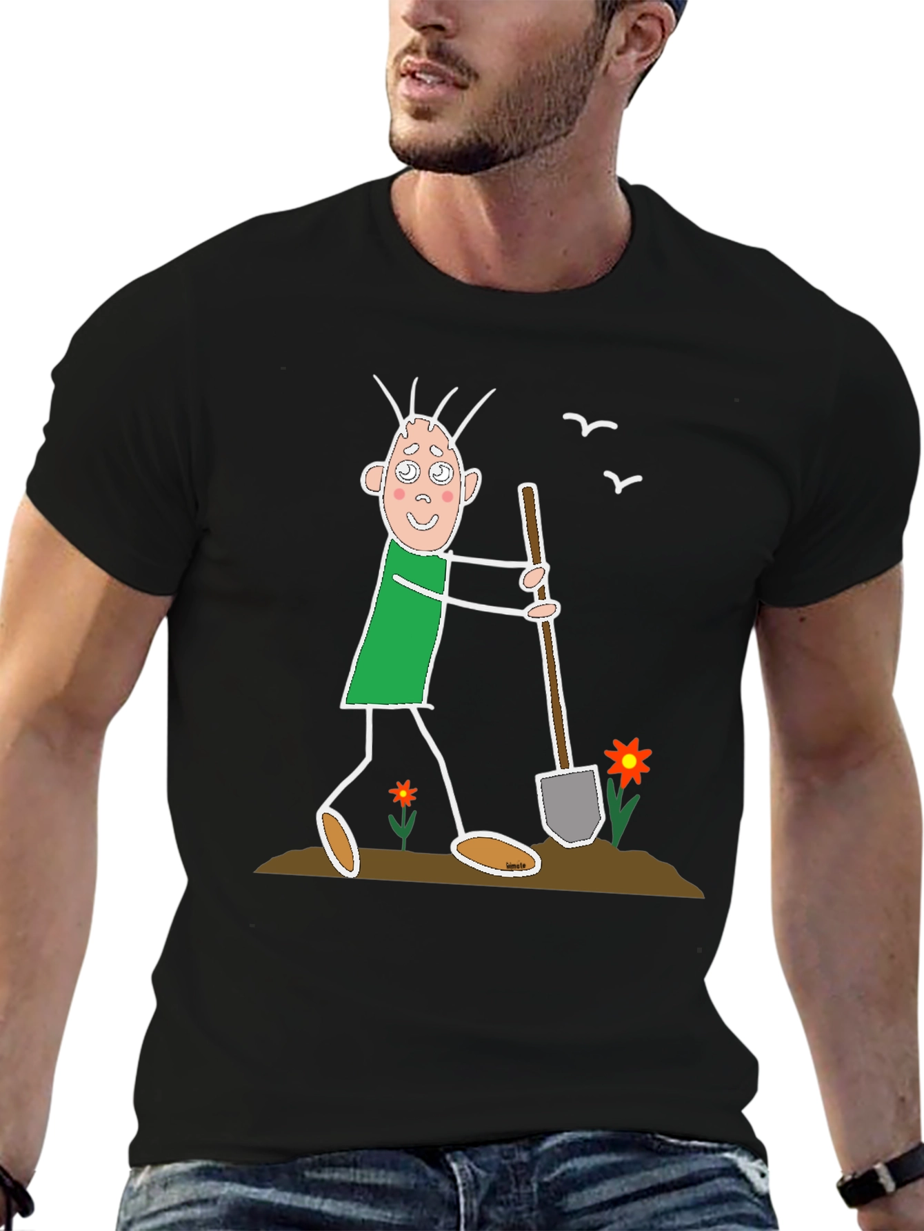 Funny Cartoon Gardener T-Shirt
