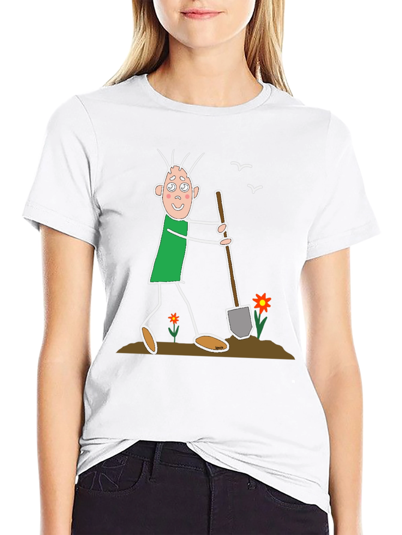 Funny Cartoon Gardener T-Shirt