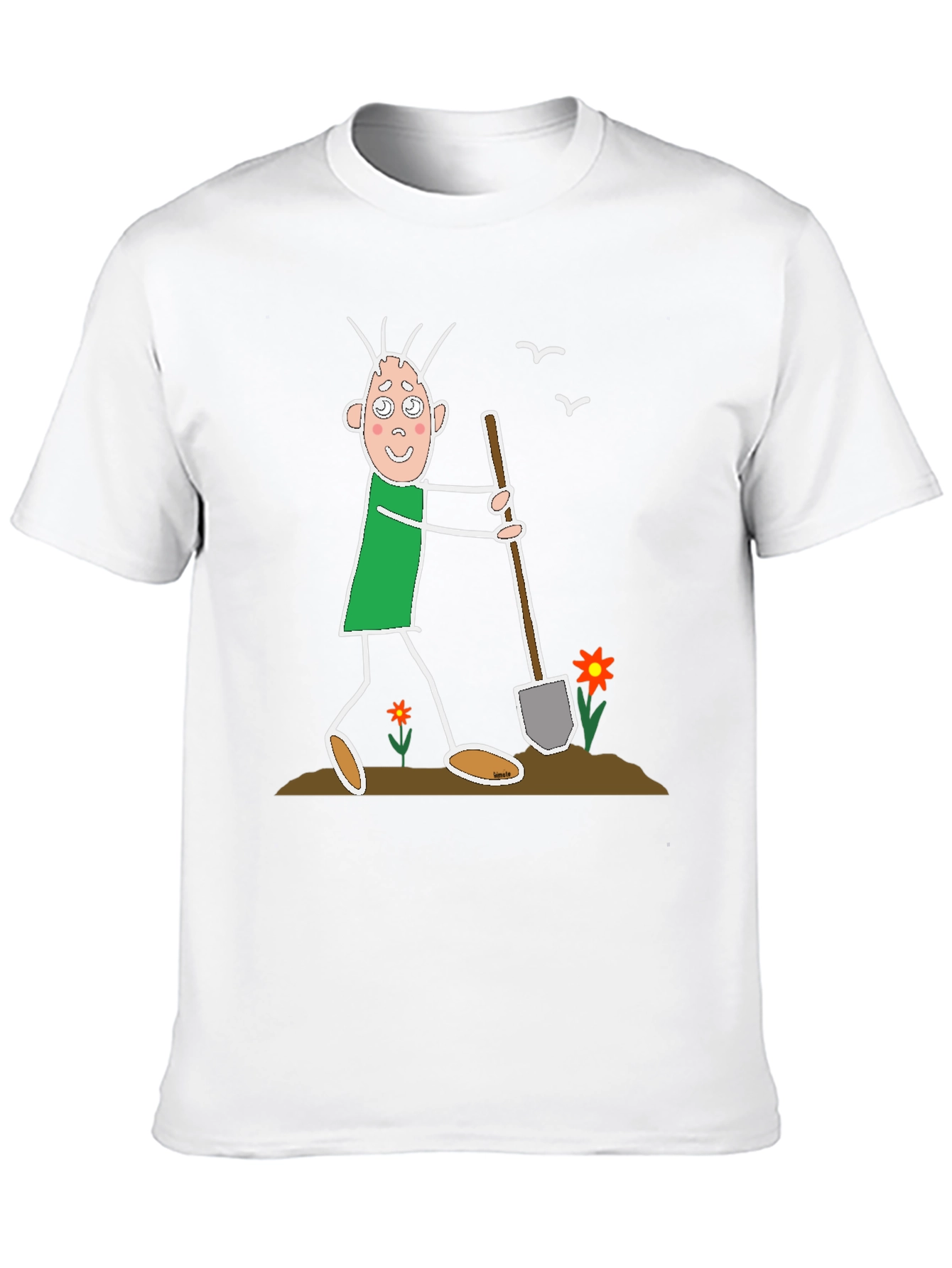 Funny Cartoon Gardener T-Shirt