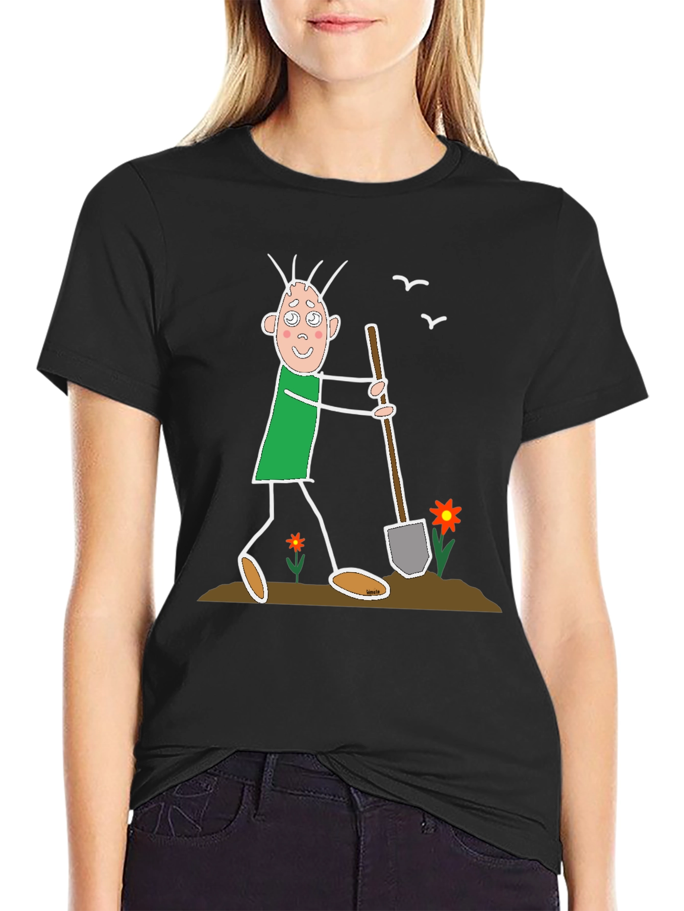 Funny Cartoon Gardener T-Shirt