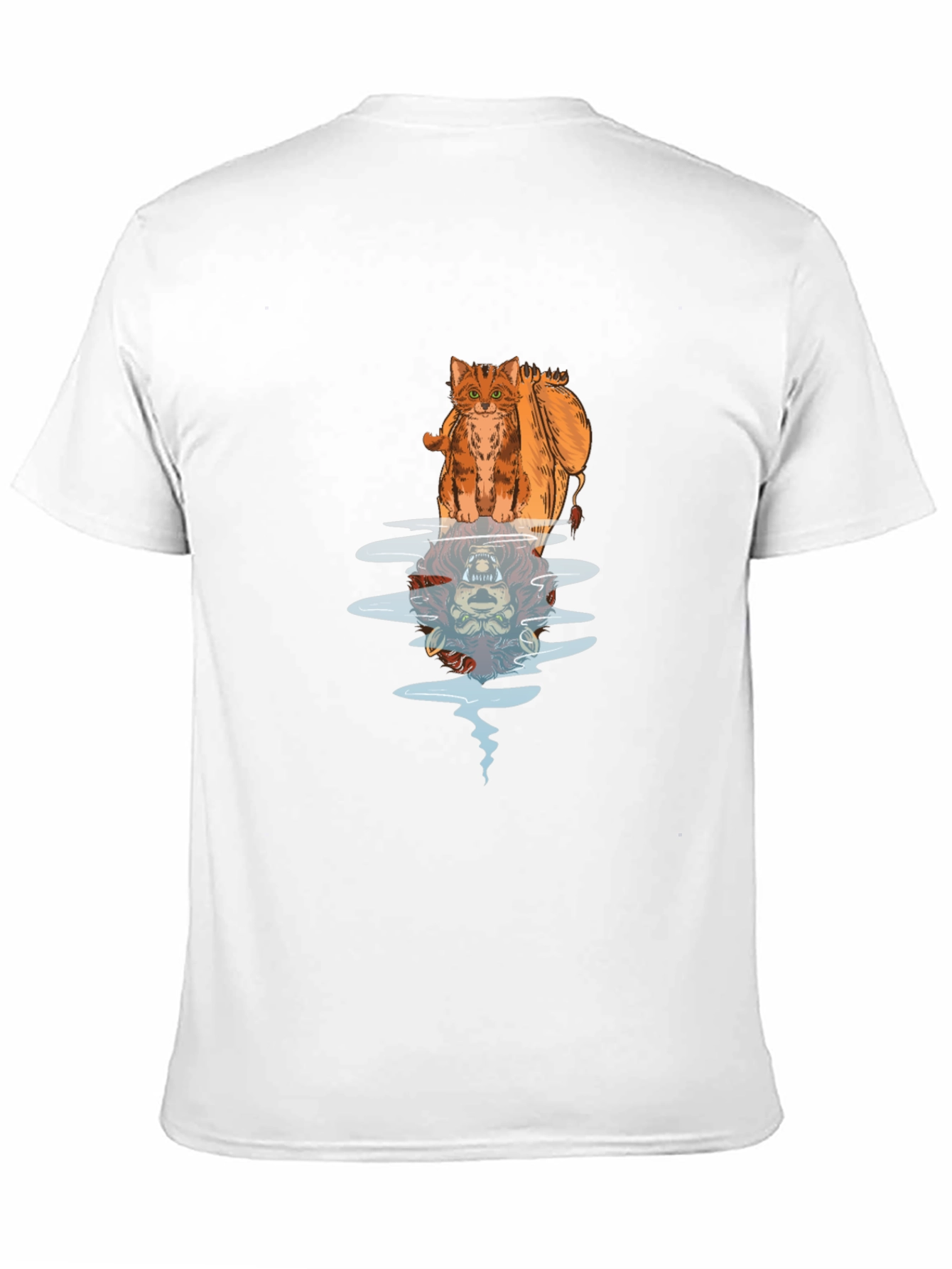 Cat Lion Reflection Graphic Tee