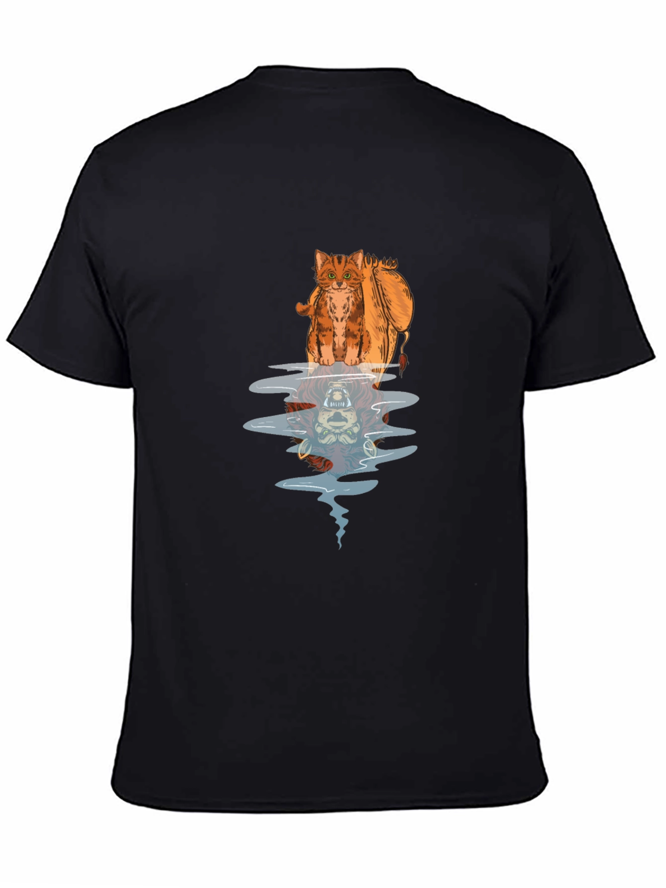 Cat Lion Reflection Graphic Tee